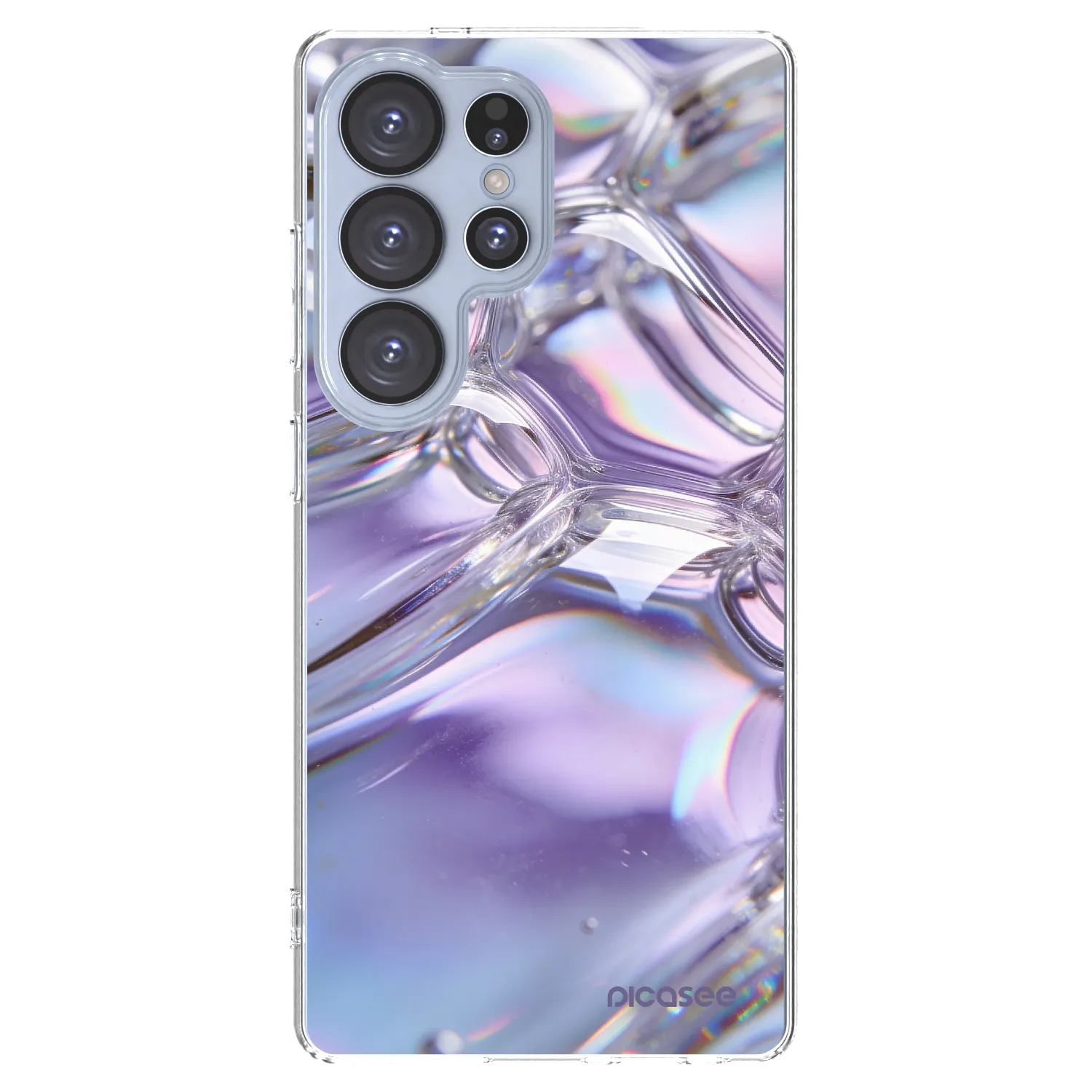 Picasee silikonska prozirna maskica za Samsung Galaxy S25 Ultra 5G - Iridescent bubbles