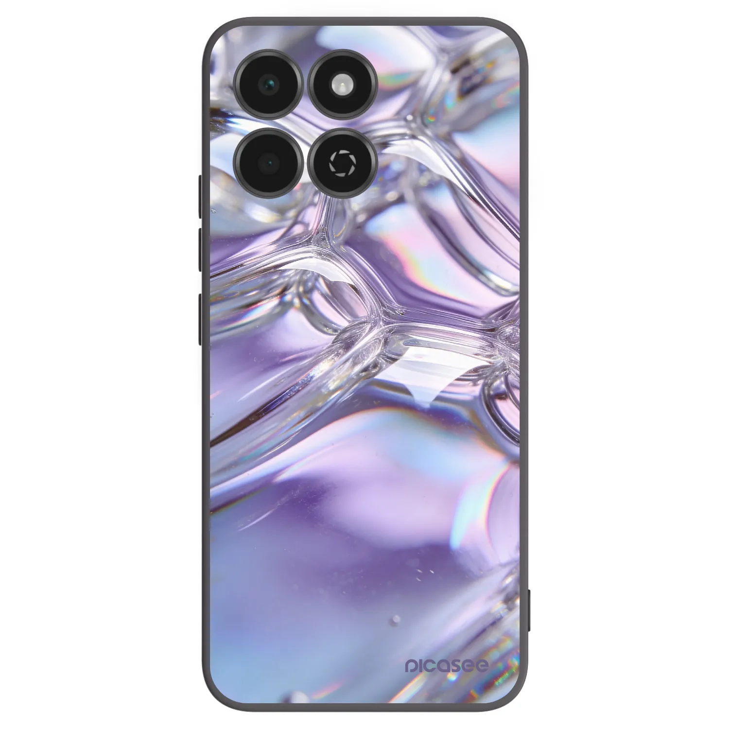 Picasee crna silikonska maskica za Honor 200 Smart 5G - Iridescent bubbles