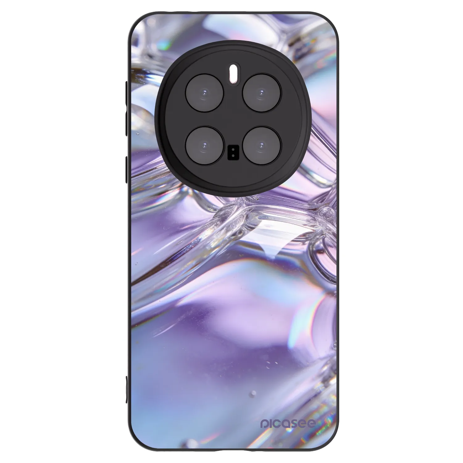 Picasee crna silikonska maskica za Honor Magic7 Pro 5G - Iridescent bubbles