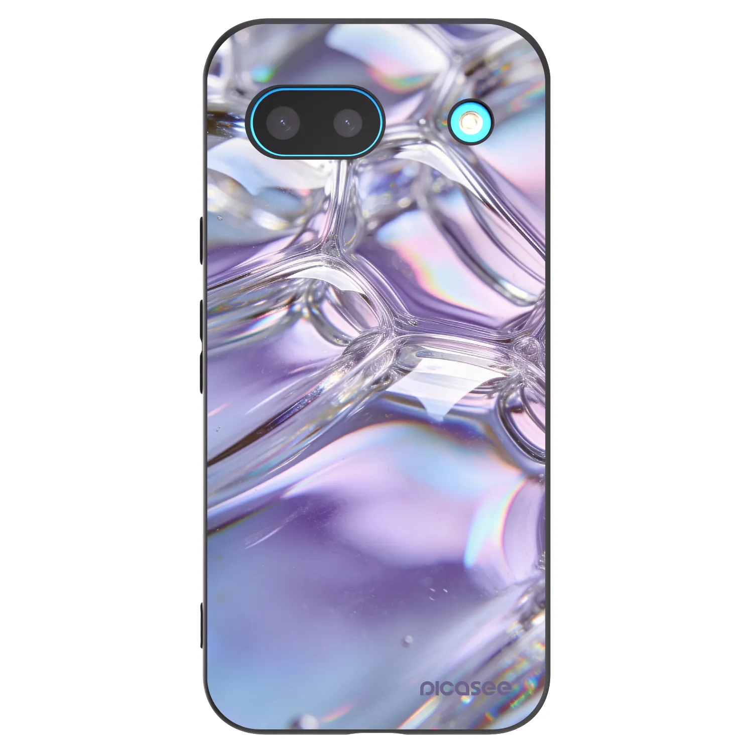 Picasee crna silikonska maskica za Google Pixel 8 - Iridescent bubbles