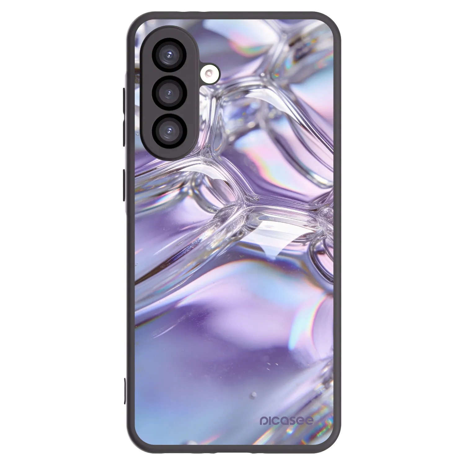 Picasee crna silikonska maskica za Samsung Galaxy A26 5G A266B - Iridescent bubbles