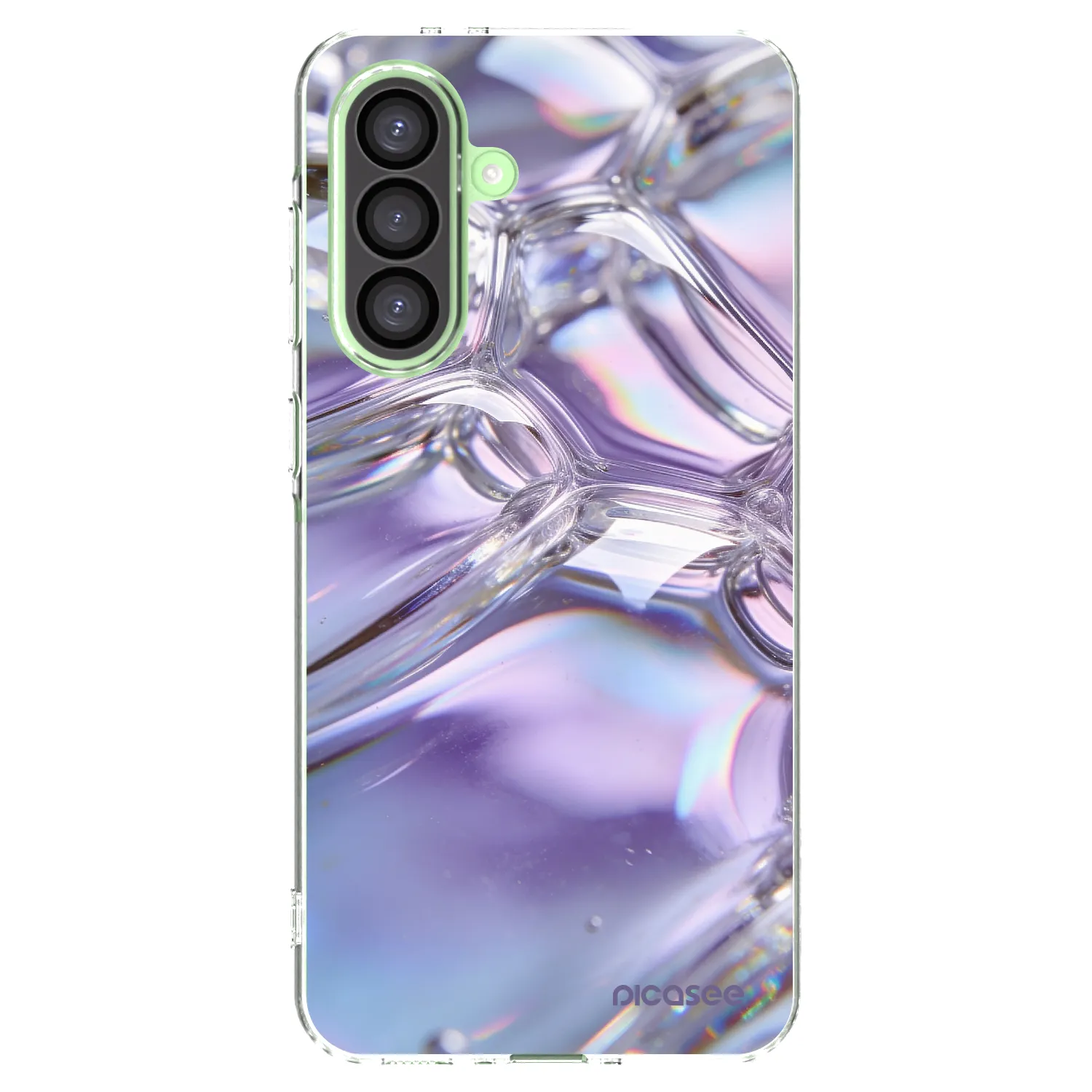 Picasee silikonska prozirna maskica za Samsung Galaxy A26 5G A266B - Iridescent bubbles