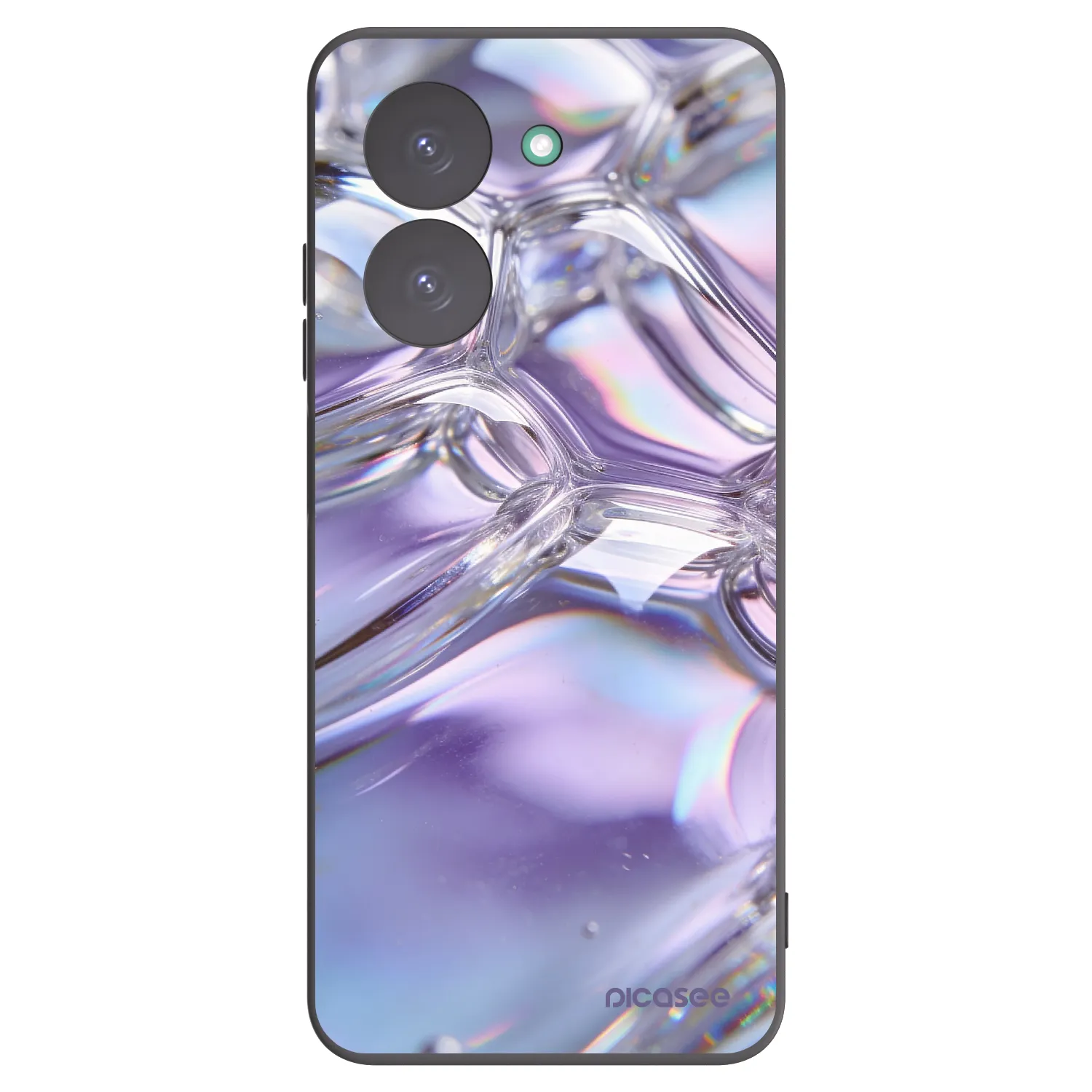 Picasee crna silikonska maskica za Xiaomi Redmi A5 - Iridescent bubbles