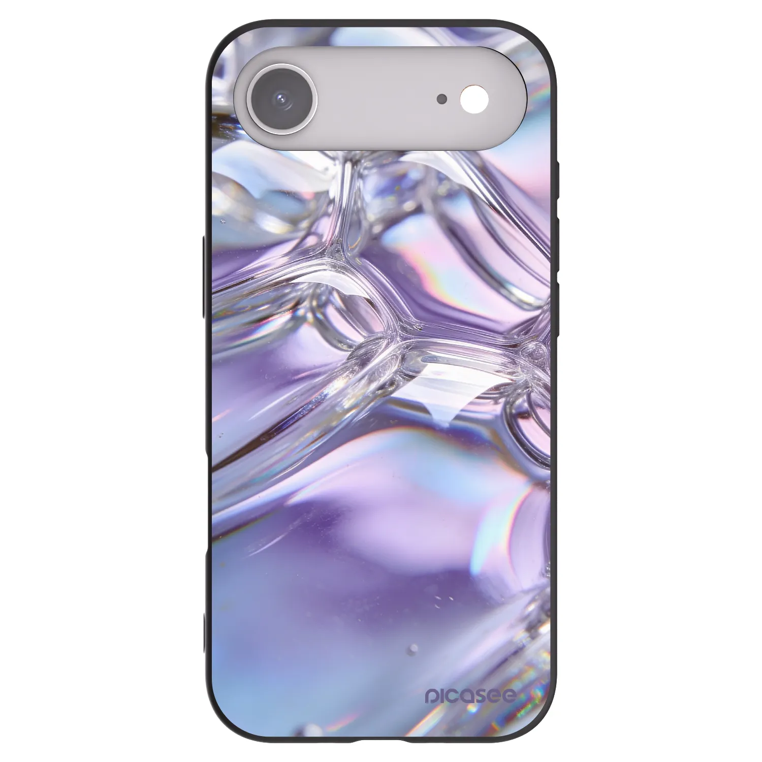 Picasee crna silikonska maskica za Apple iPhone Air - Iridescent bubbles