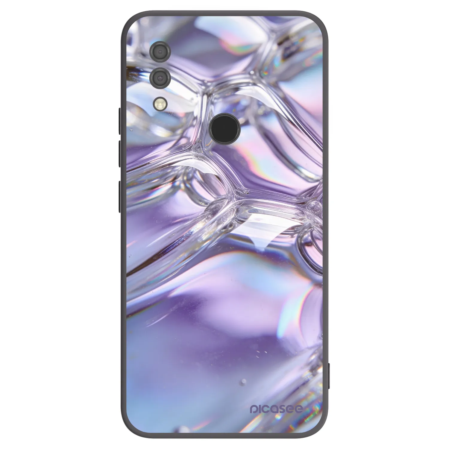 Picasee crna silikonska maskica za Xiaomi Redmi 7 - Iridescent bubbles