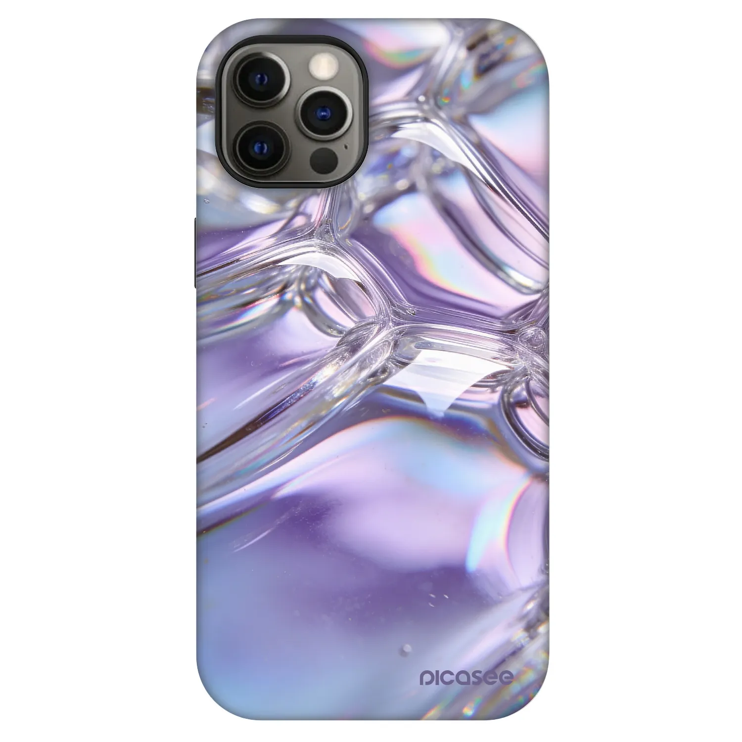 Picasee Fashion Case MagSafe za Apple iPhone 12 - Iridescent bubbles