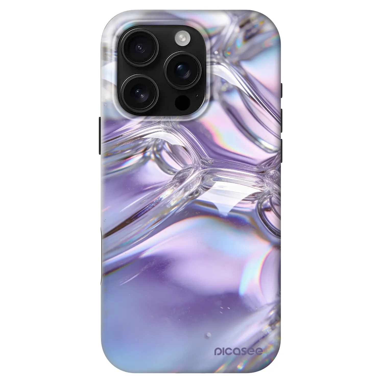Picasee Fashion Case MagSafe za Apple iPhone 16 Pro - Iridescent bubbles