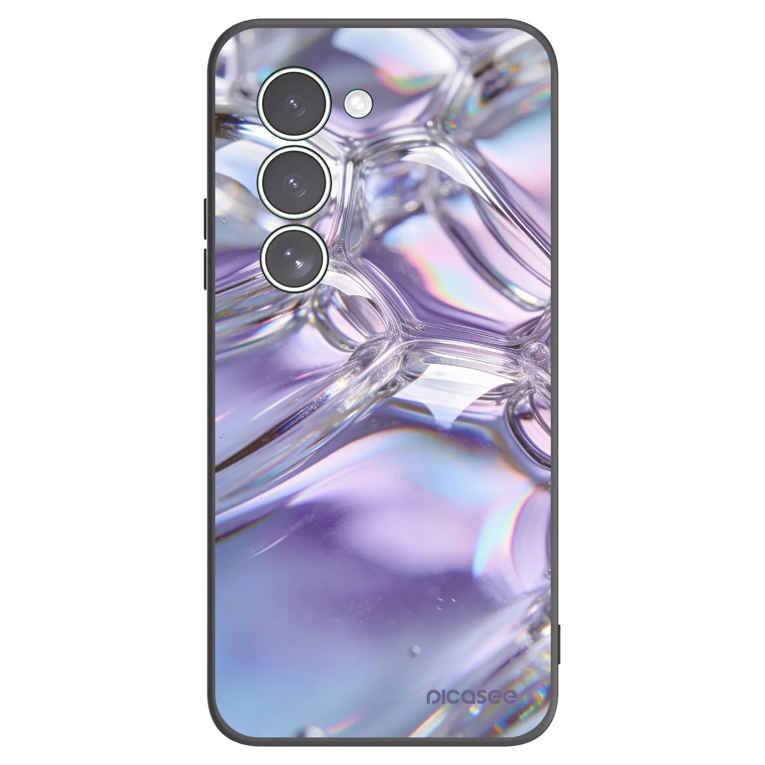 Picasee crna silikonska maskica za Xiaomi Redmi 15 5G - Iridescent bubbles