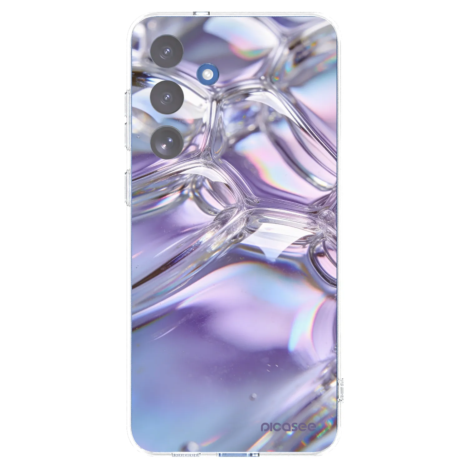 Picasee silikonska prozirna maskica za Samsung Galaxy S25 FE 5G - Iridescent bubbles