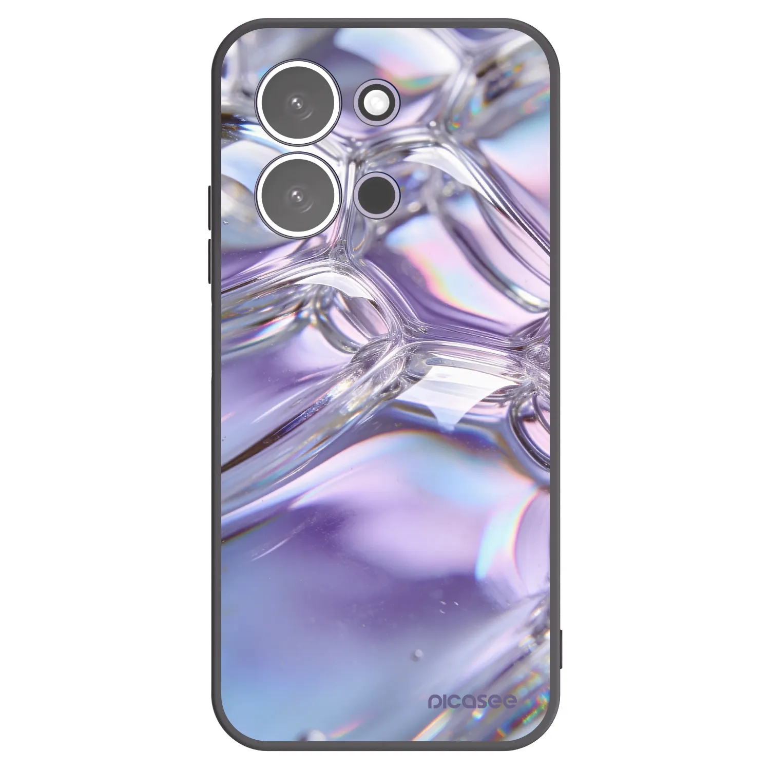 Picasee crna silikonska maskica za Xiaomi Redmi 15C 5G - Iridescent bubbles