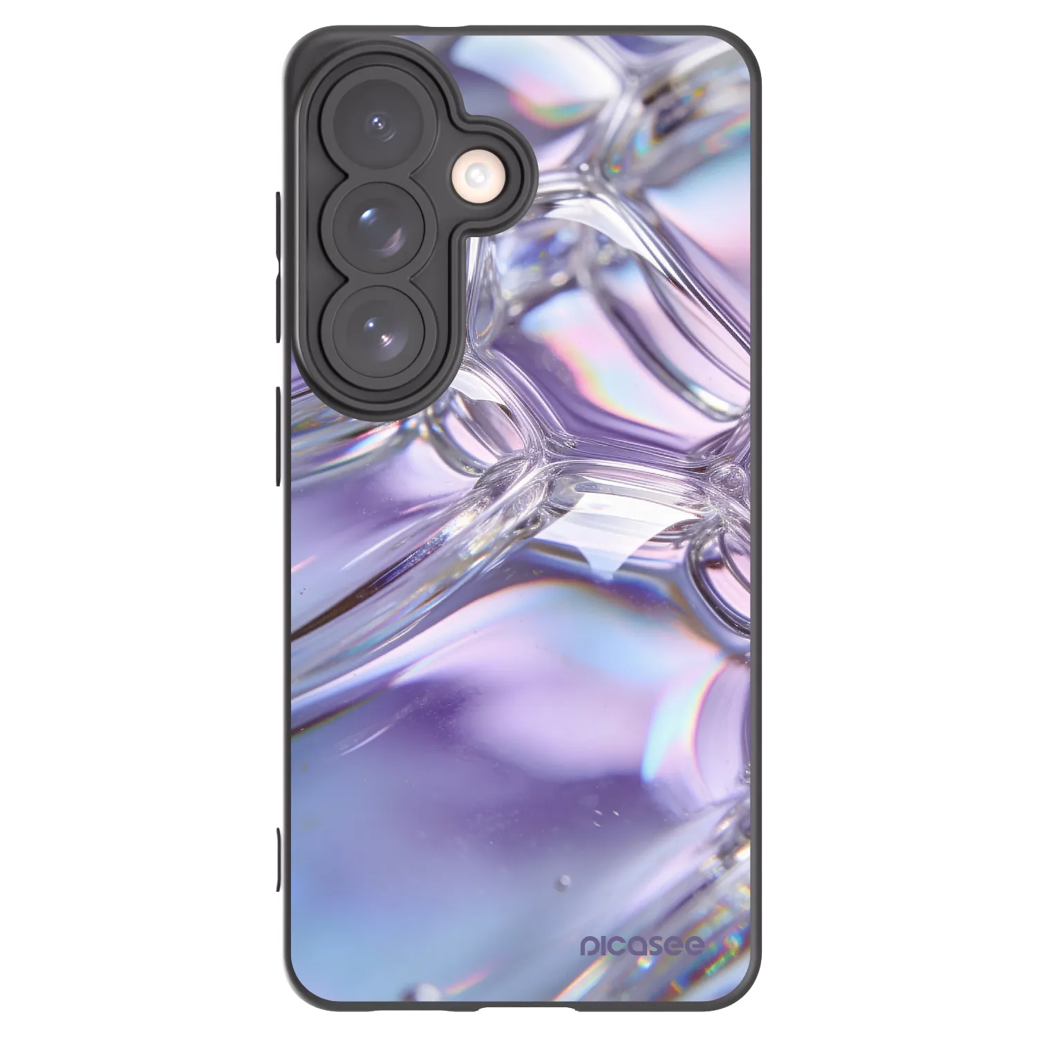 Picasee crna silikonska maskica za Samsung Galaxy S26 - Iridescent bubbles