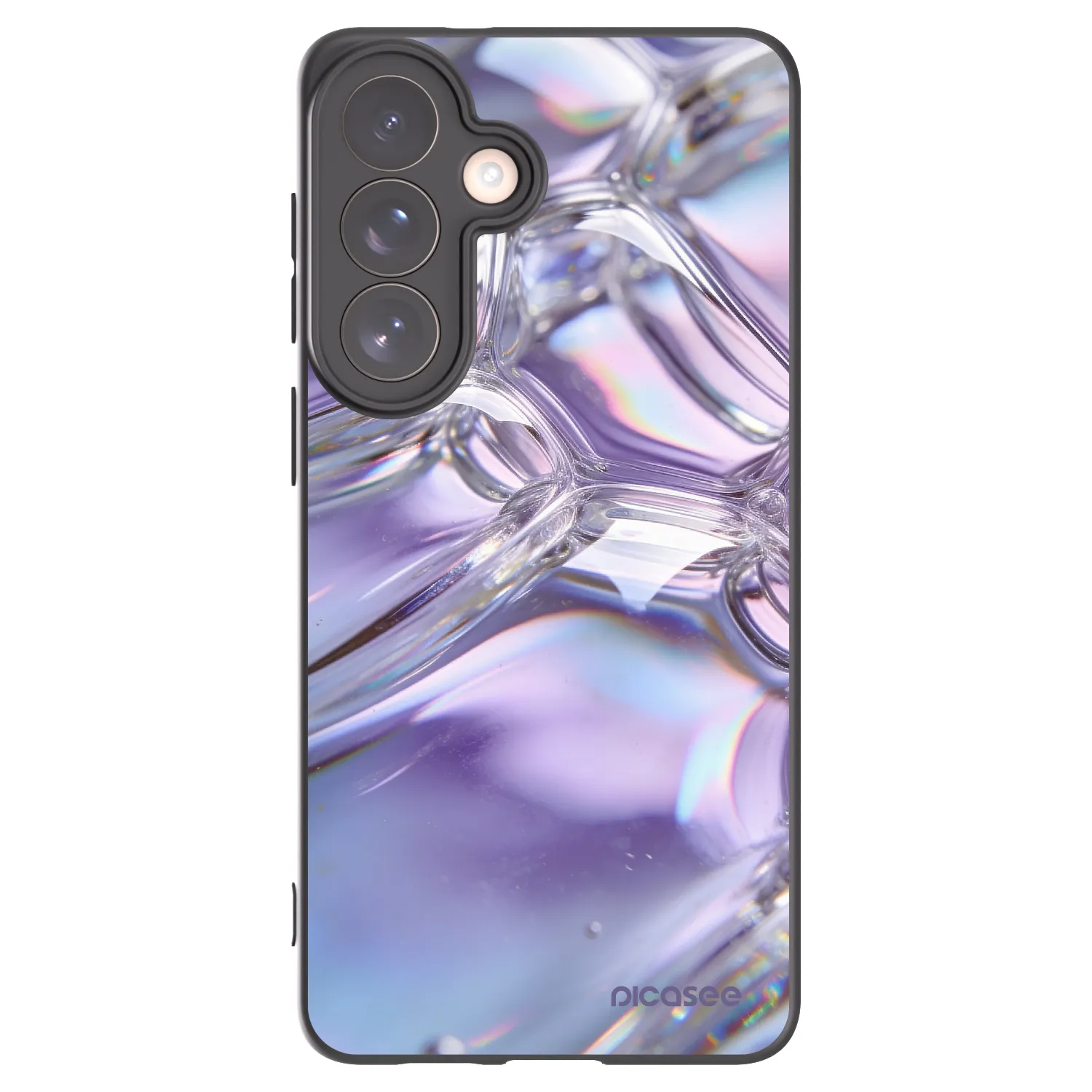 Picasee crna silikonska maskica za Samsung Galaxy S26+ - Iridescent bubbles