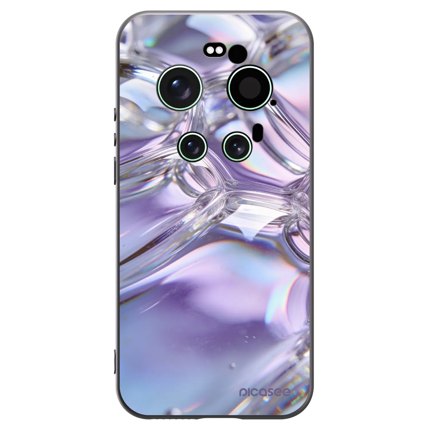 Picasee crna silikonska maskica za Xiaomi 17 Ultra - Iridescent bubbles