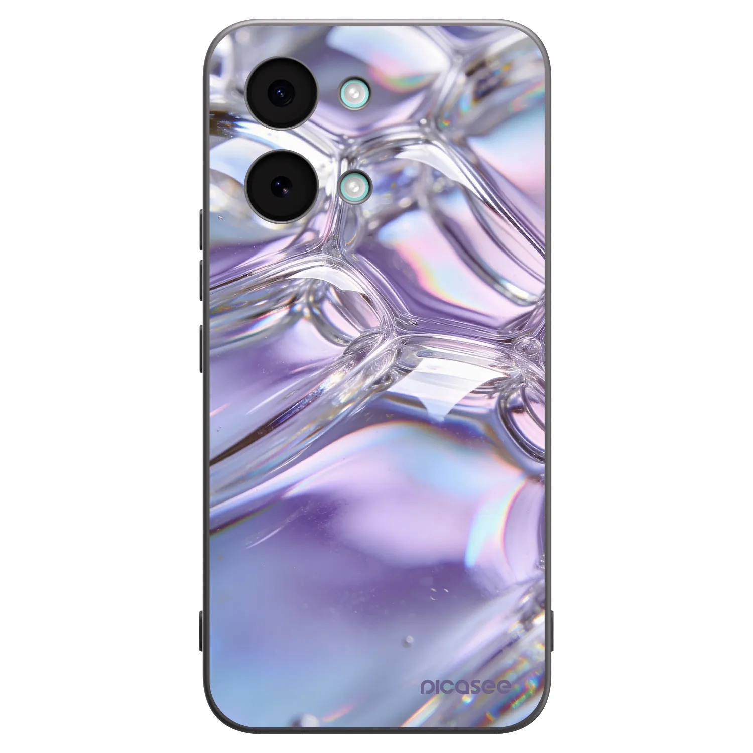 Picasee crna silikonska maskica za Xiaomi Poco X8 Pro Max - Iridescent bubbles