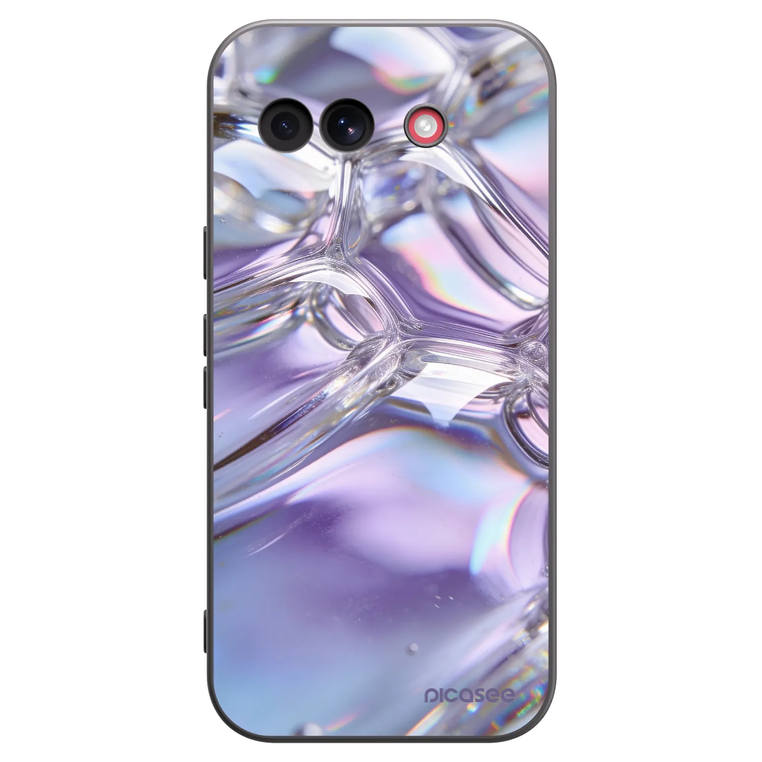 Picasee crna silikonska maskica za Google Pixel 10a - Iridescent bubbles