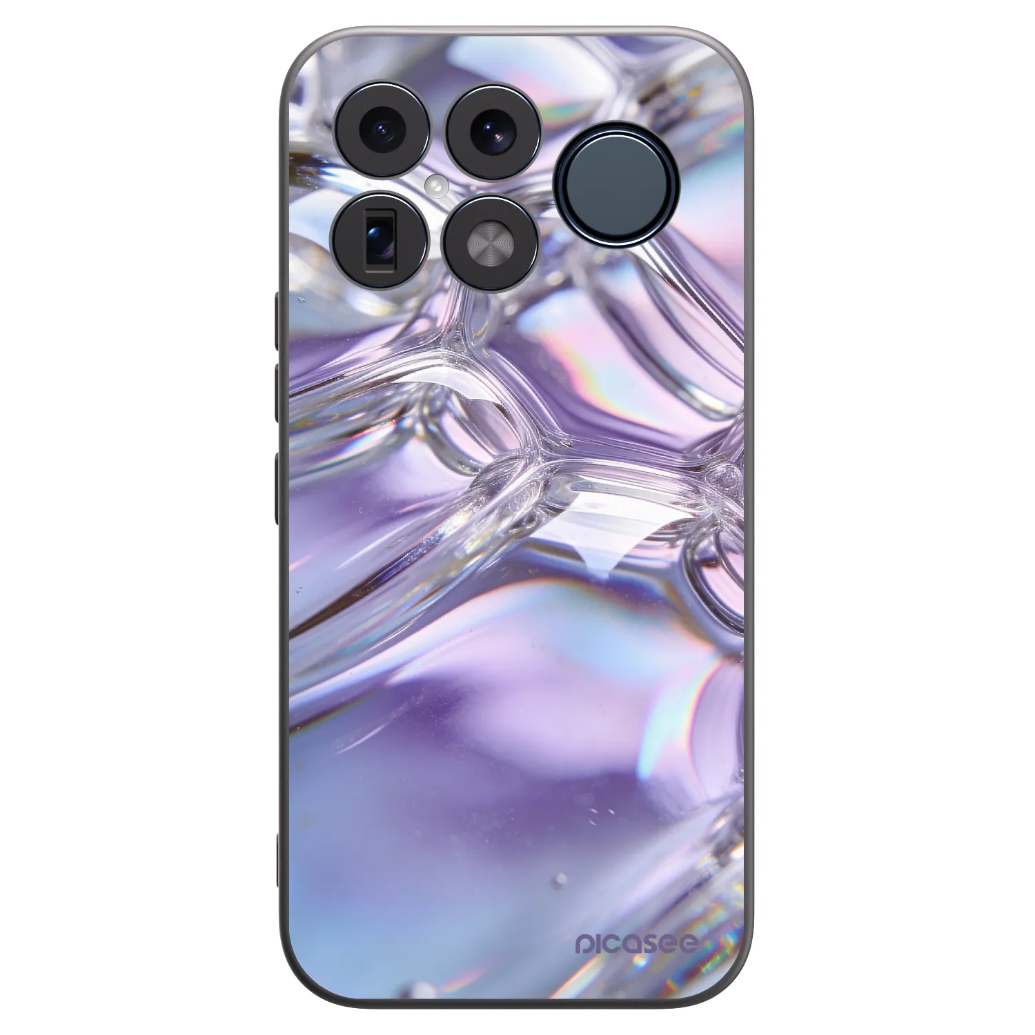 Picasee crna silikonska maskica za Xiaomi Poco F8 Ultra - Iridescent bubbles