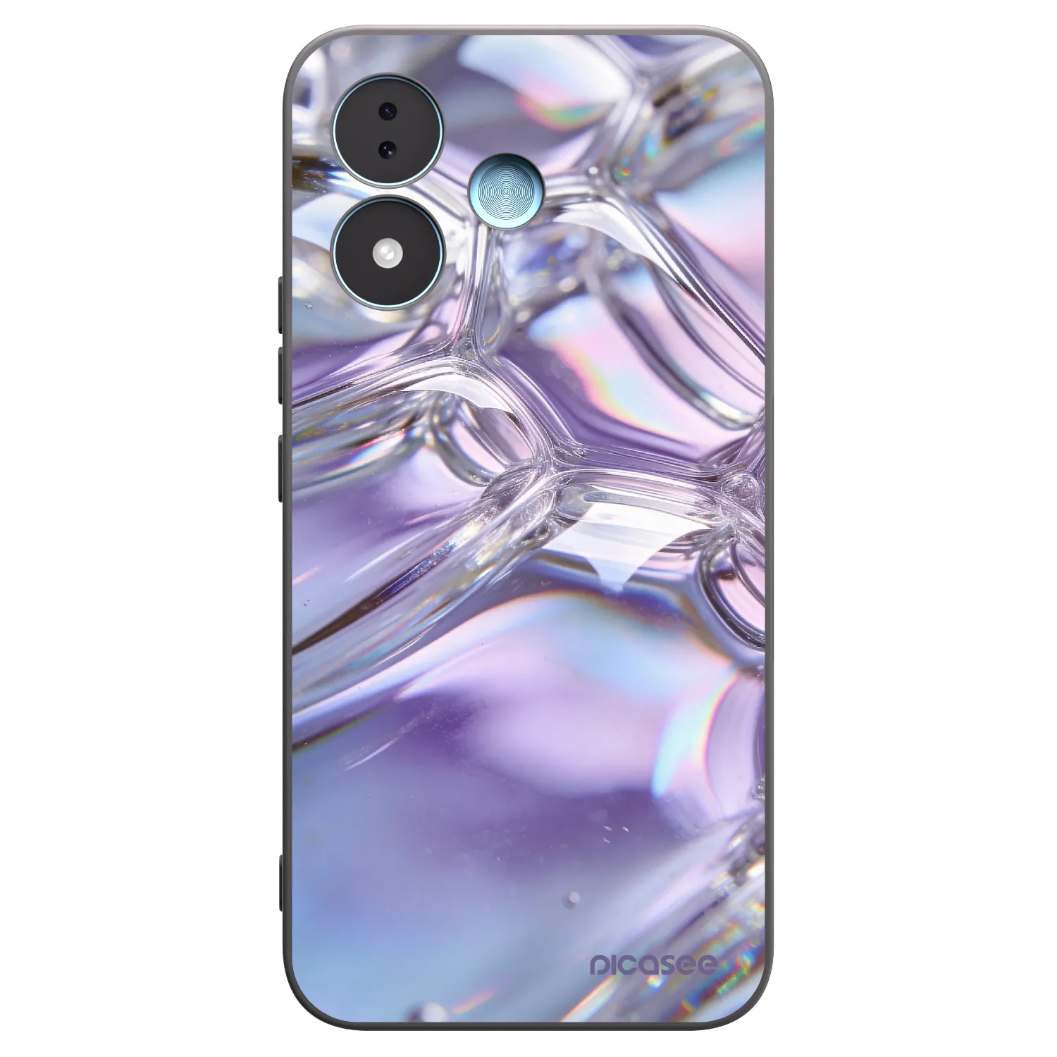Picasee crna silikonska maskica za Xiaomi Redmi Note 17 5G - Iridescent bubbles