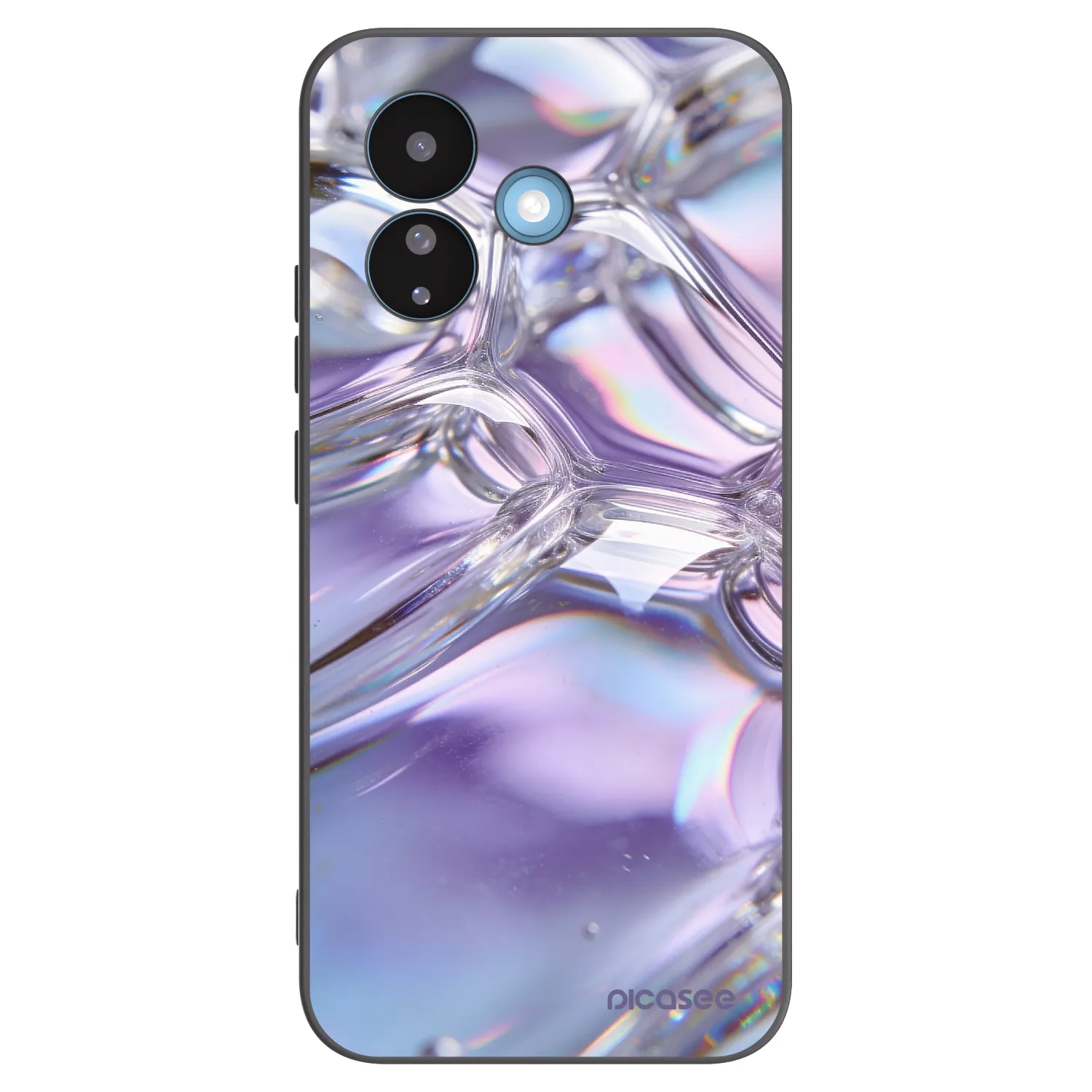 Picasee crna silikonska maskica za Xiaomi Redmi Note 17 Pro 5G - Iridescent bubbles