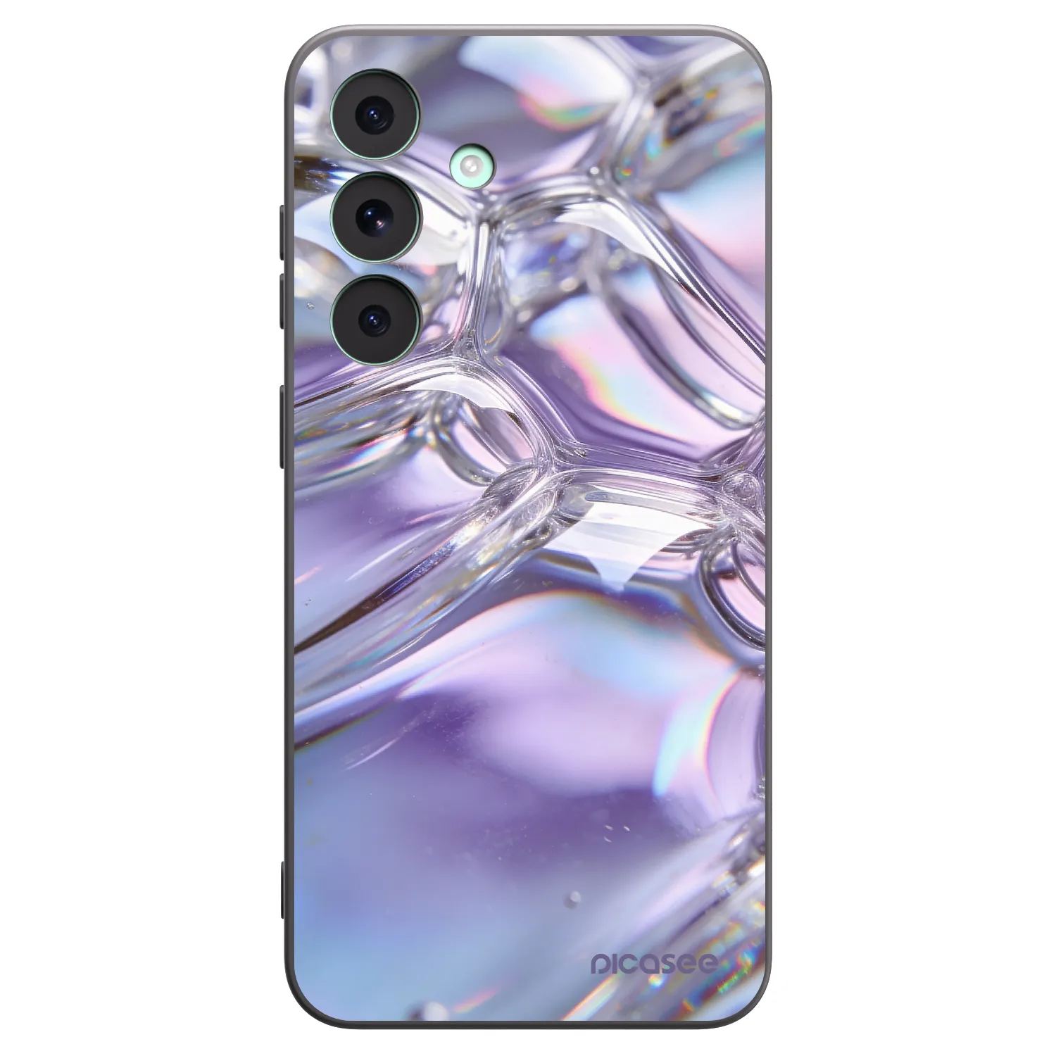 Picasee crna silikonska maskica za Samsung Galaxy S26 FE - Iridescent bubbles
