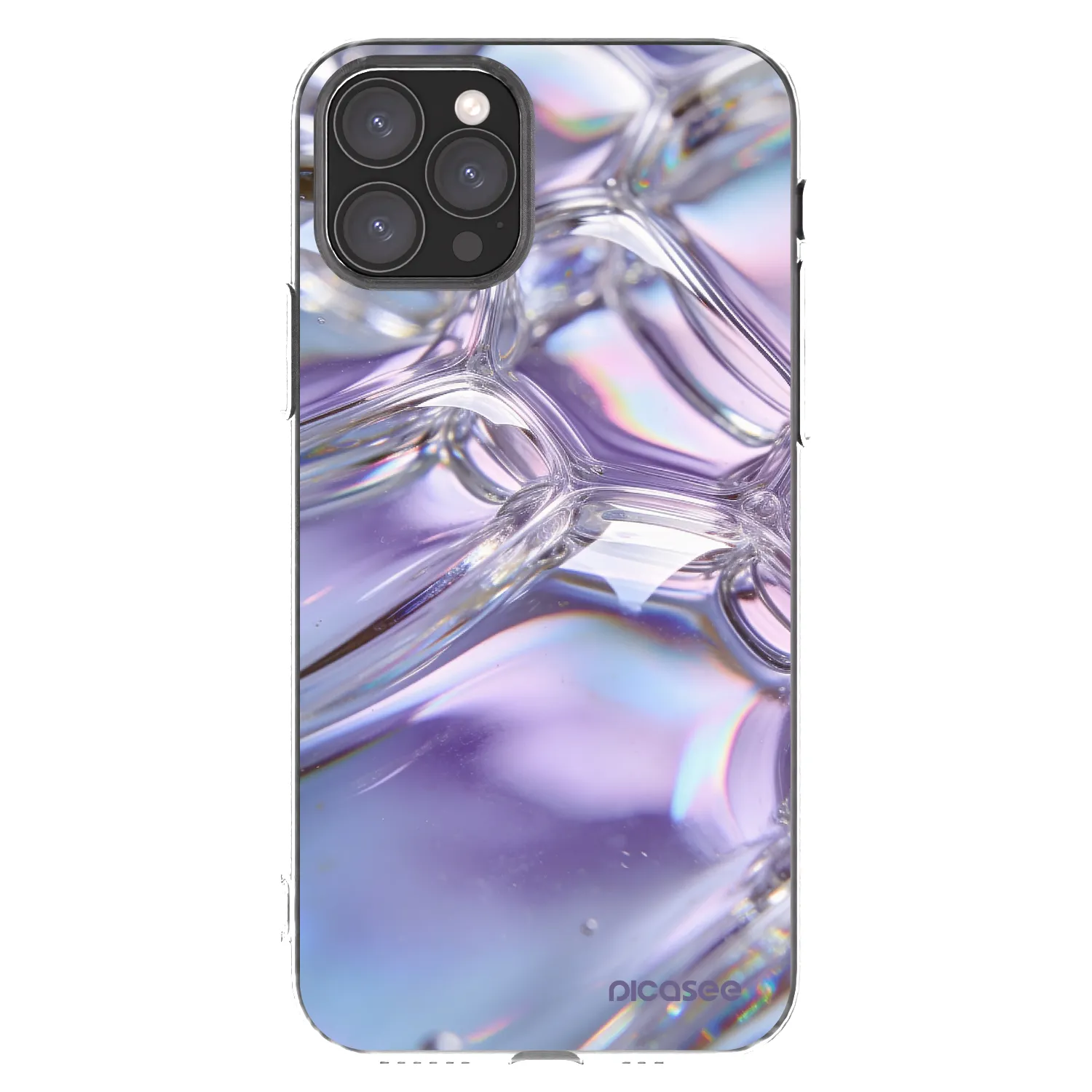 Picasee silikonska prozirna maskica za Apple iPhone 11 Pro - Iridescent bubbles