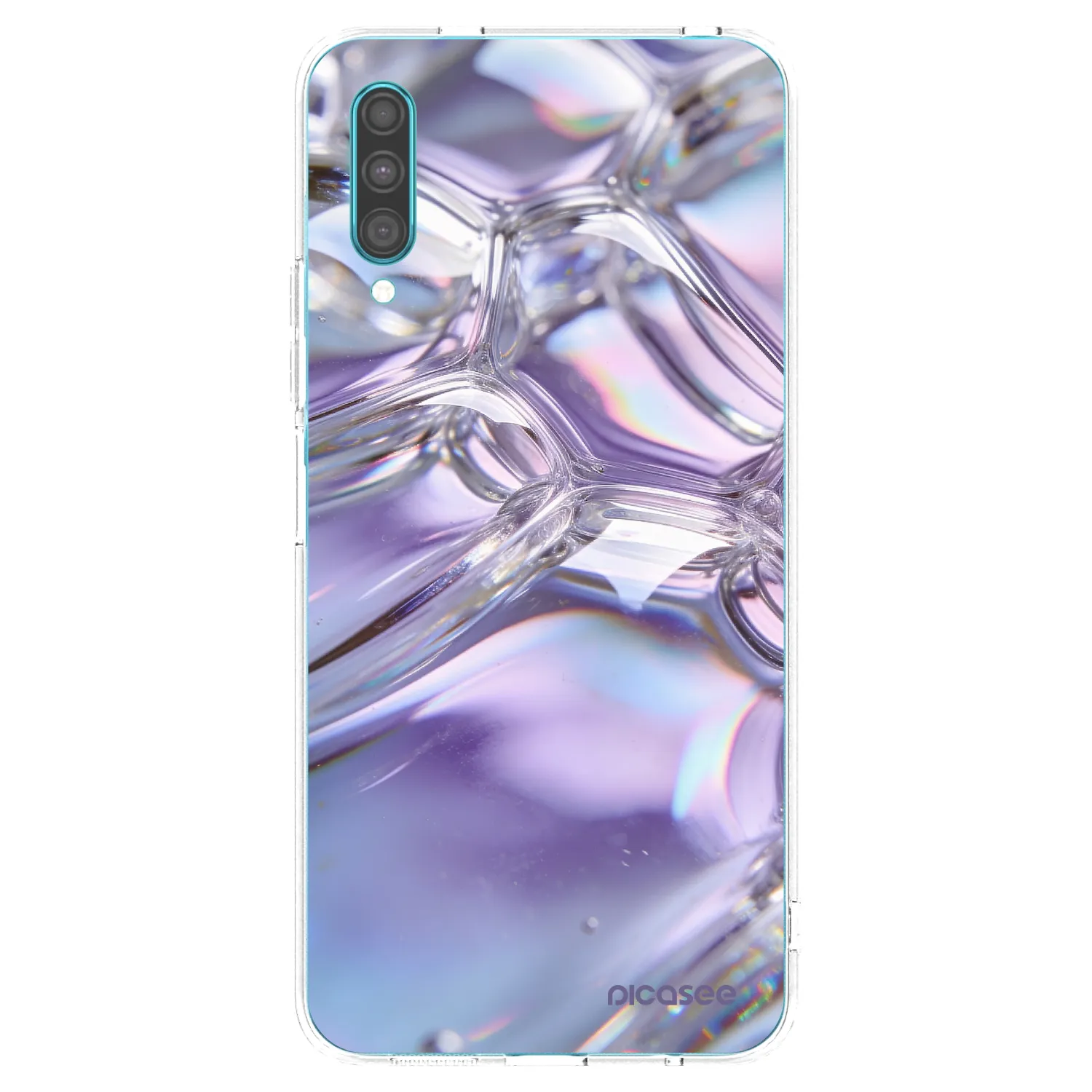 Picasee silikonska prozirna maskica za Samsung Galaxy A30s A307F - Iridescent bubbles