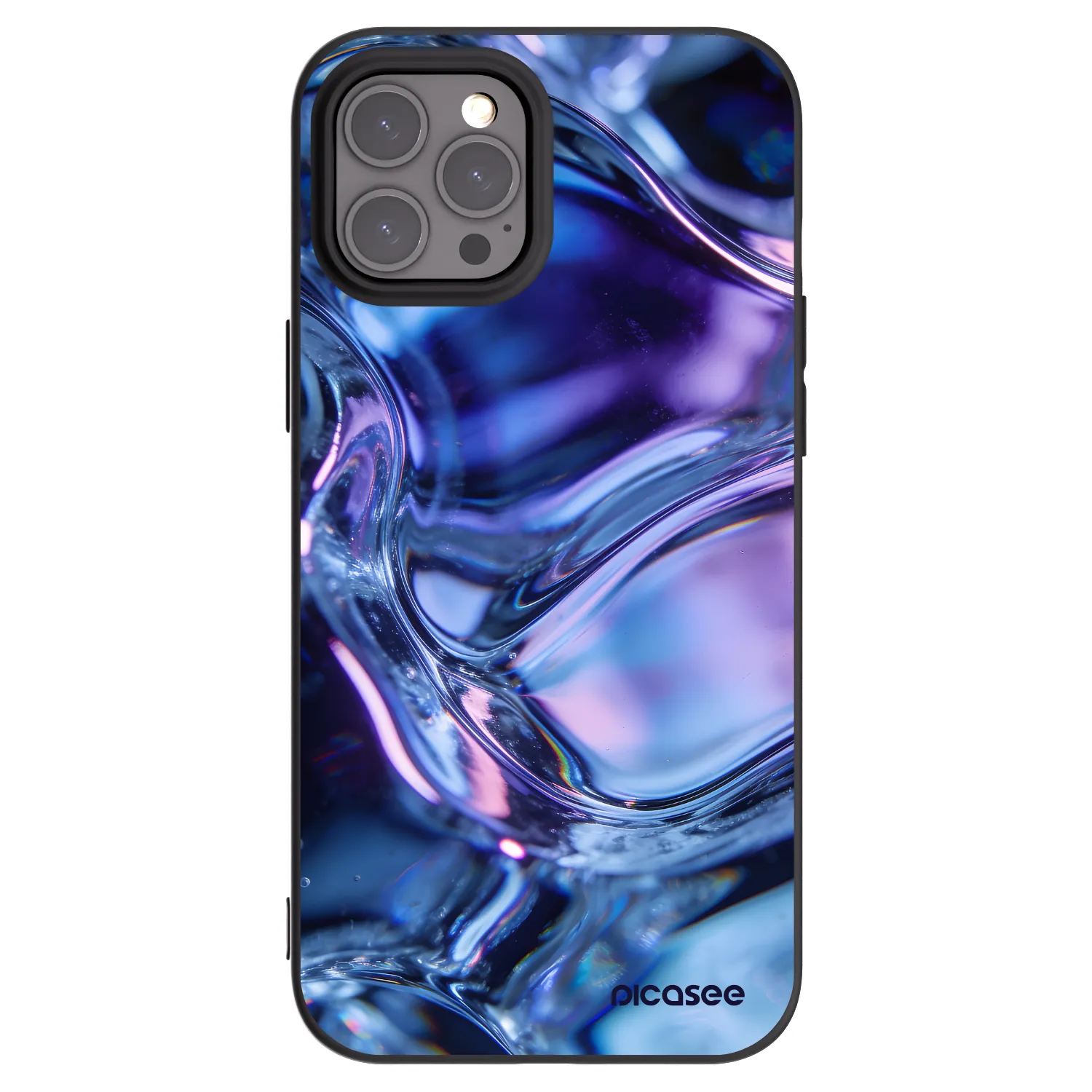 Picasee crna silikonska maskica za Apple iPhone 12 Pro Max - Iris liquid