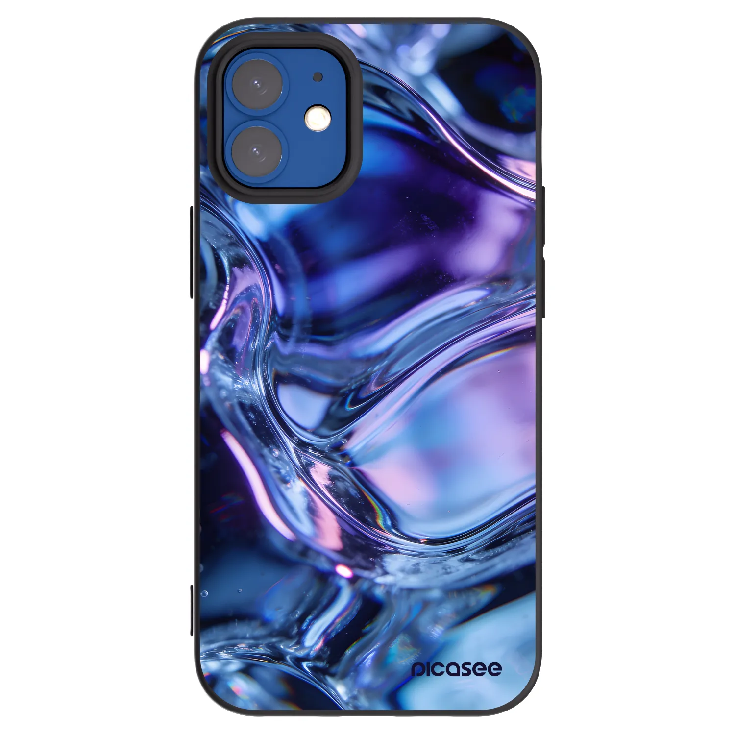 Picasee crna silikonska maskica za Apple iPhone 12 mini - Iris liquid