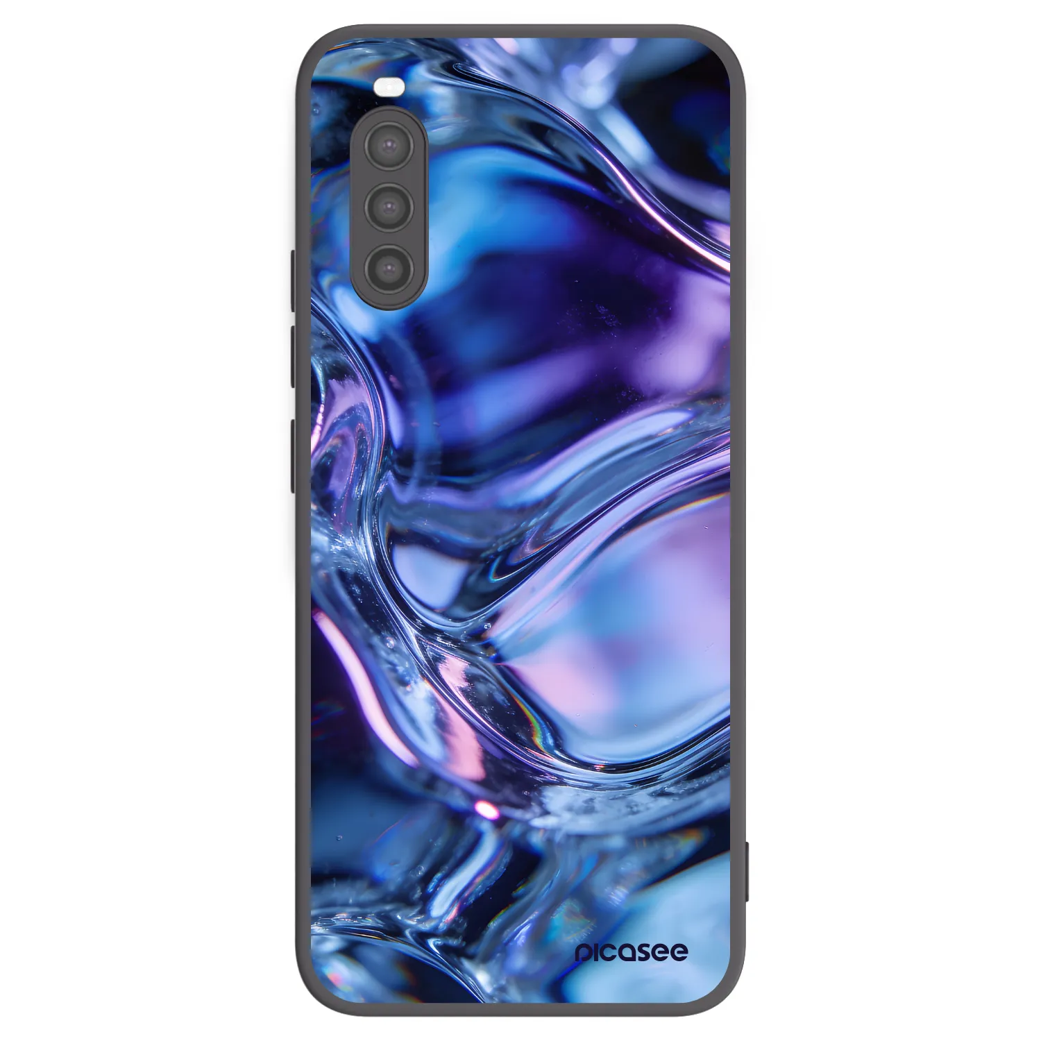 Picasee crna silikonska maskica za Sony Xperia 10 II - Iris liquid