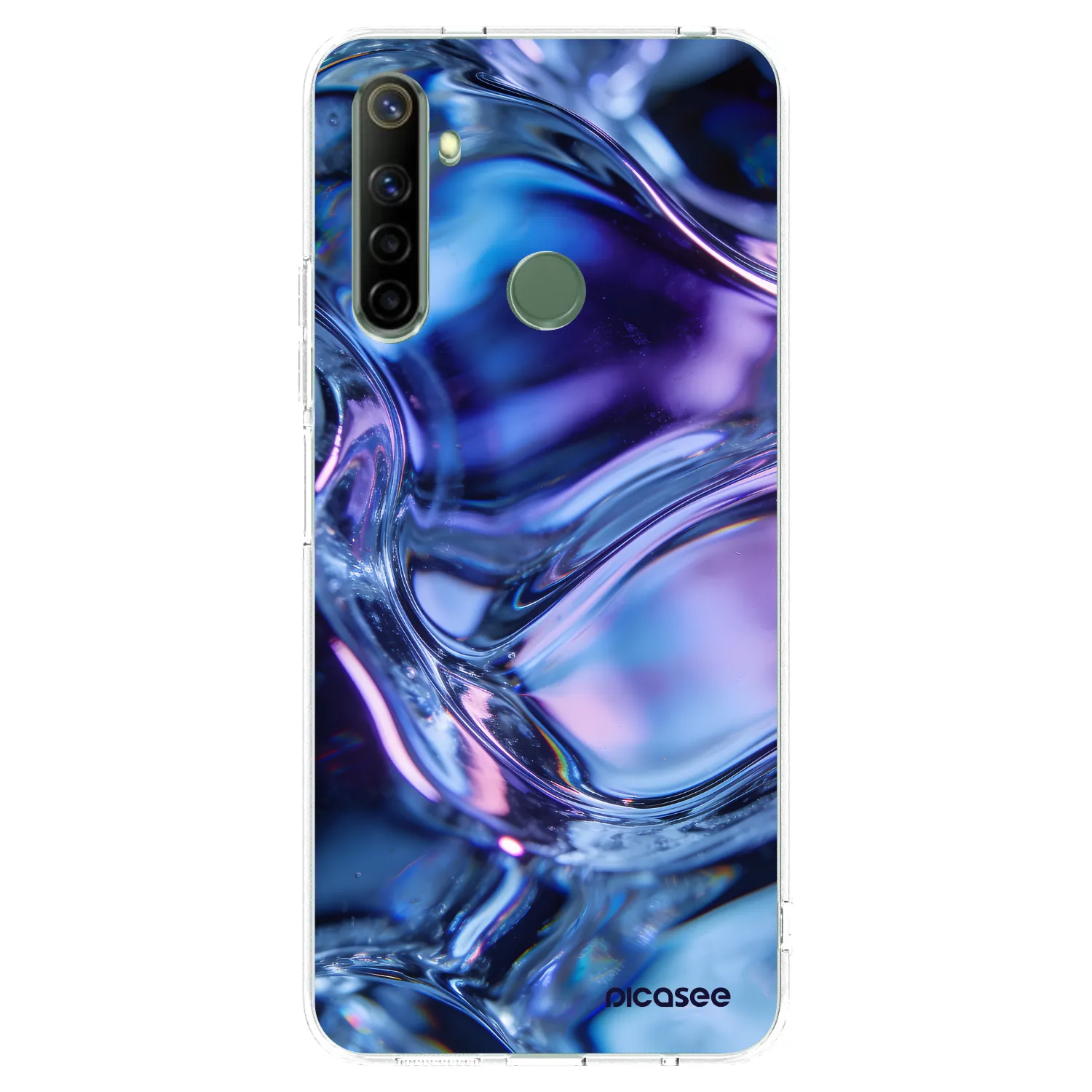 Picasee silikonska prozirna maskica za Realme 6i - Iris liquid