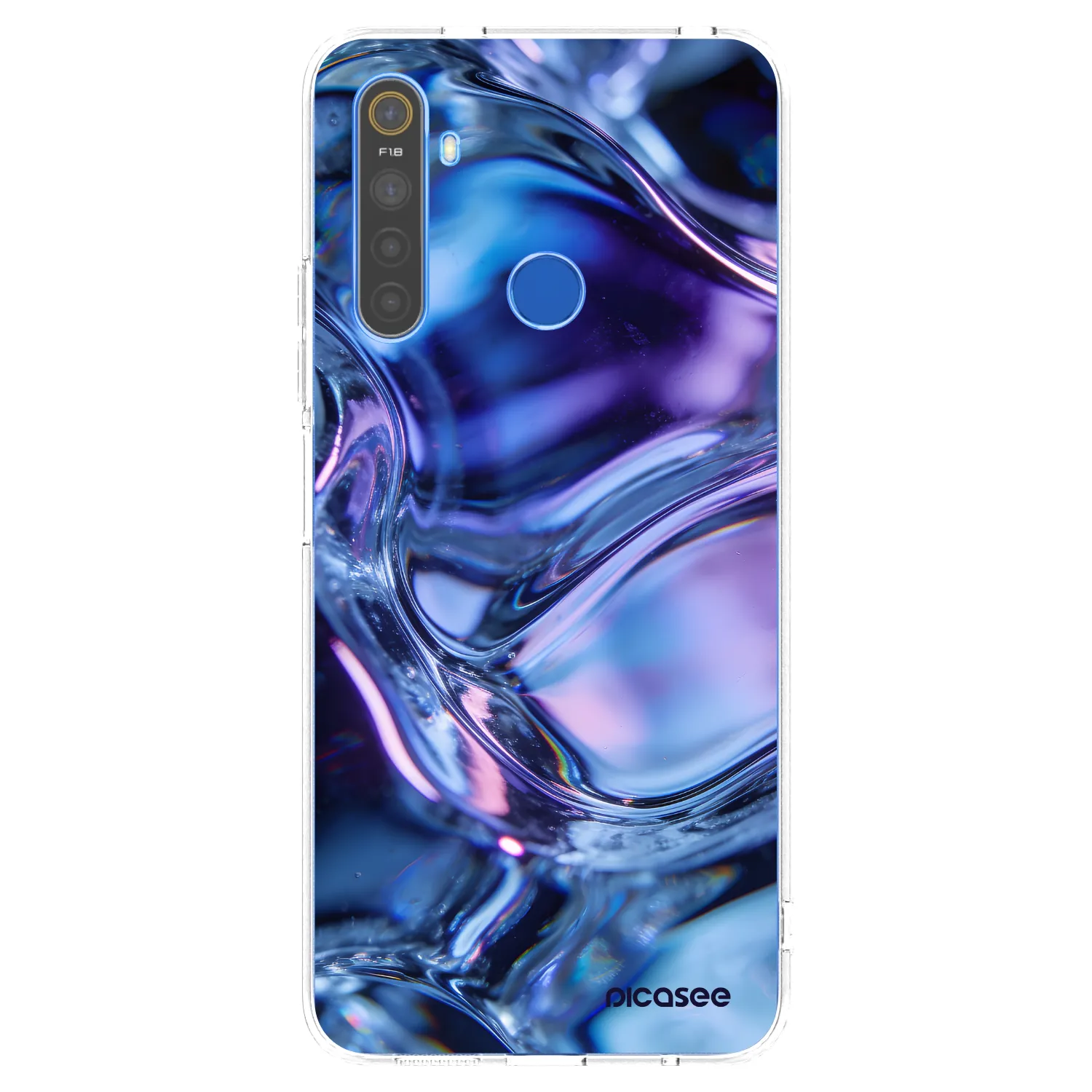 Picasee silikonska prozirna maskica za Realme 5 - Iris liquid