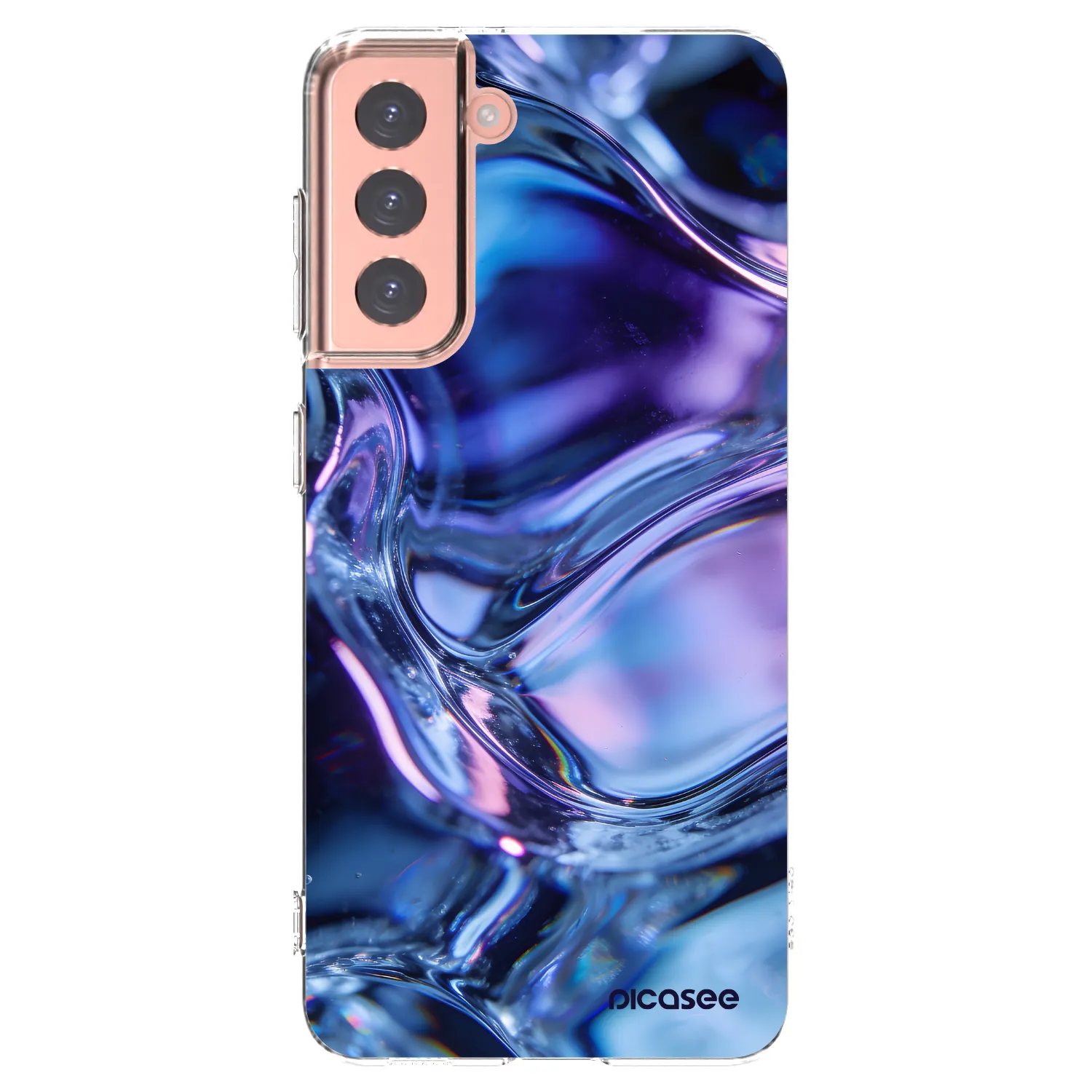 Picasee silikonska prozirna maskica za Samsung Galaxy S21 5G G991B - Iris liquid