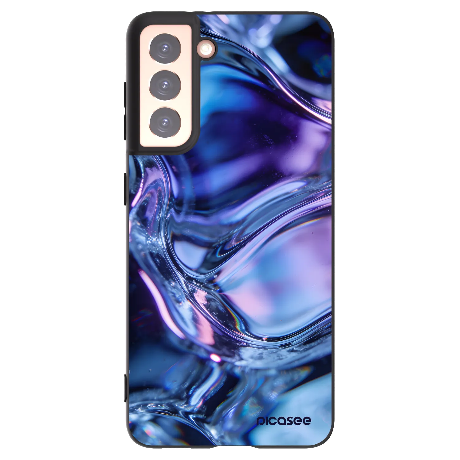 Picasee crna silikonska maskica za Samsung Galaxy S21 5G G991B - Iris liquid