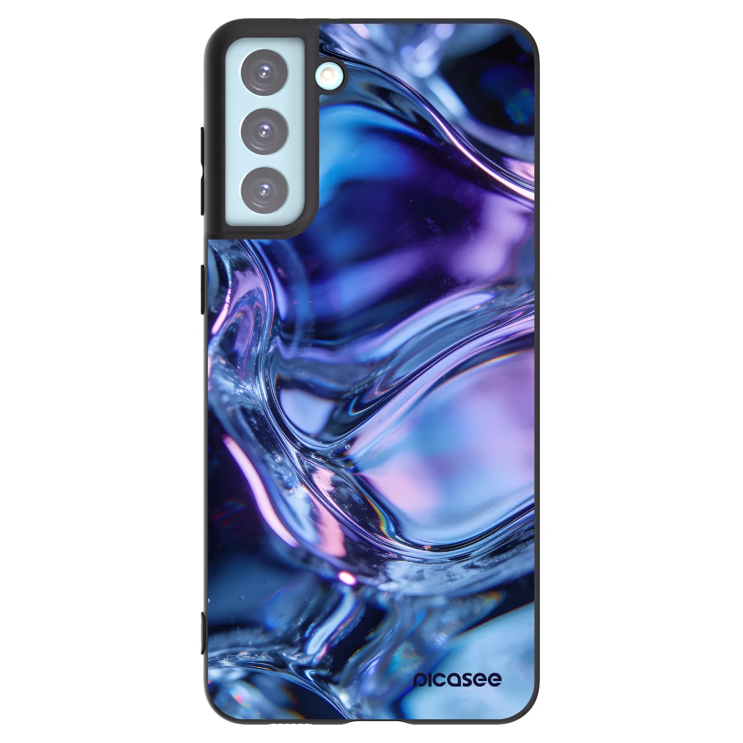 Picasee crna silikonska maskica za Samsung Galaxy S21+ 5G G996F - Iris liquid