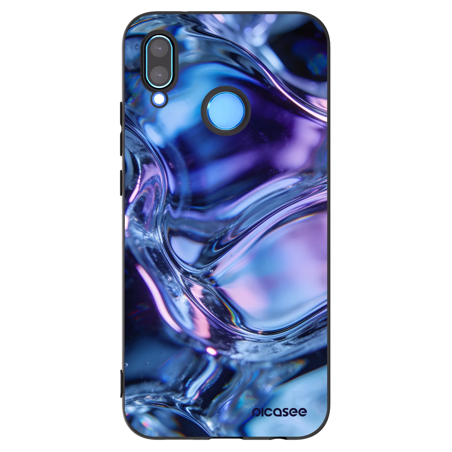 Picasee crna silikonska maskica za Huawei P20 Lite - Iris liquid