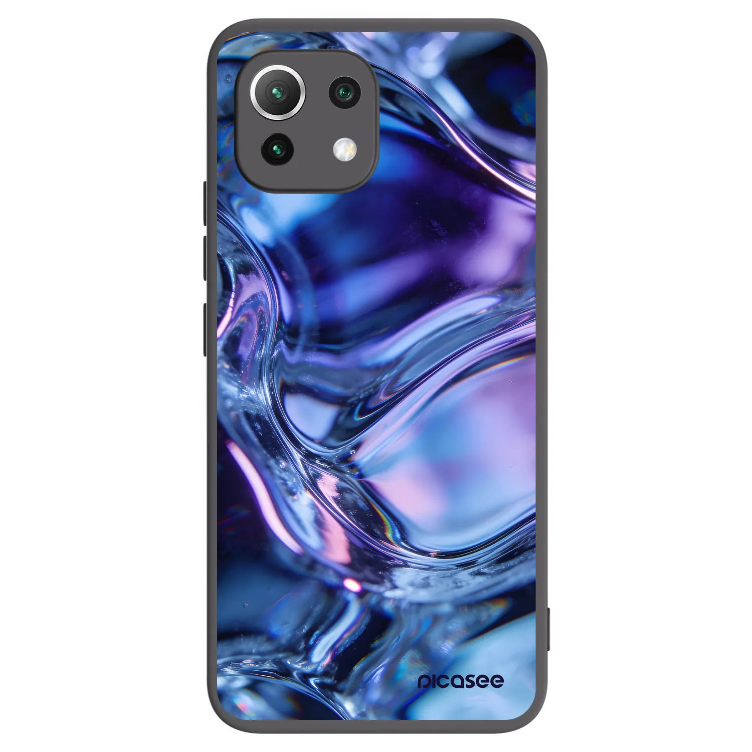 Picasee crna silikonska maskica za Xiaomi Mi 11 Lite - Iris liquid