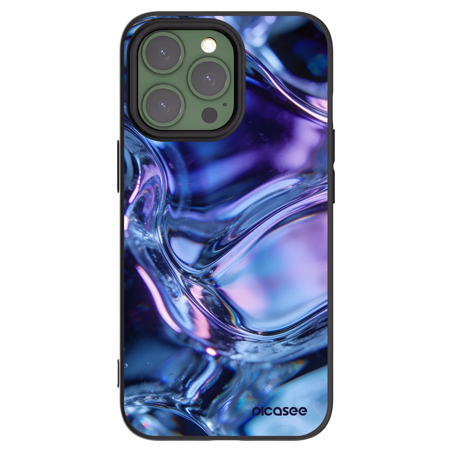 Picasee crna silikonska maskica za Apple iPhone 13 Pro - Iris liquid