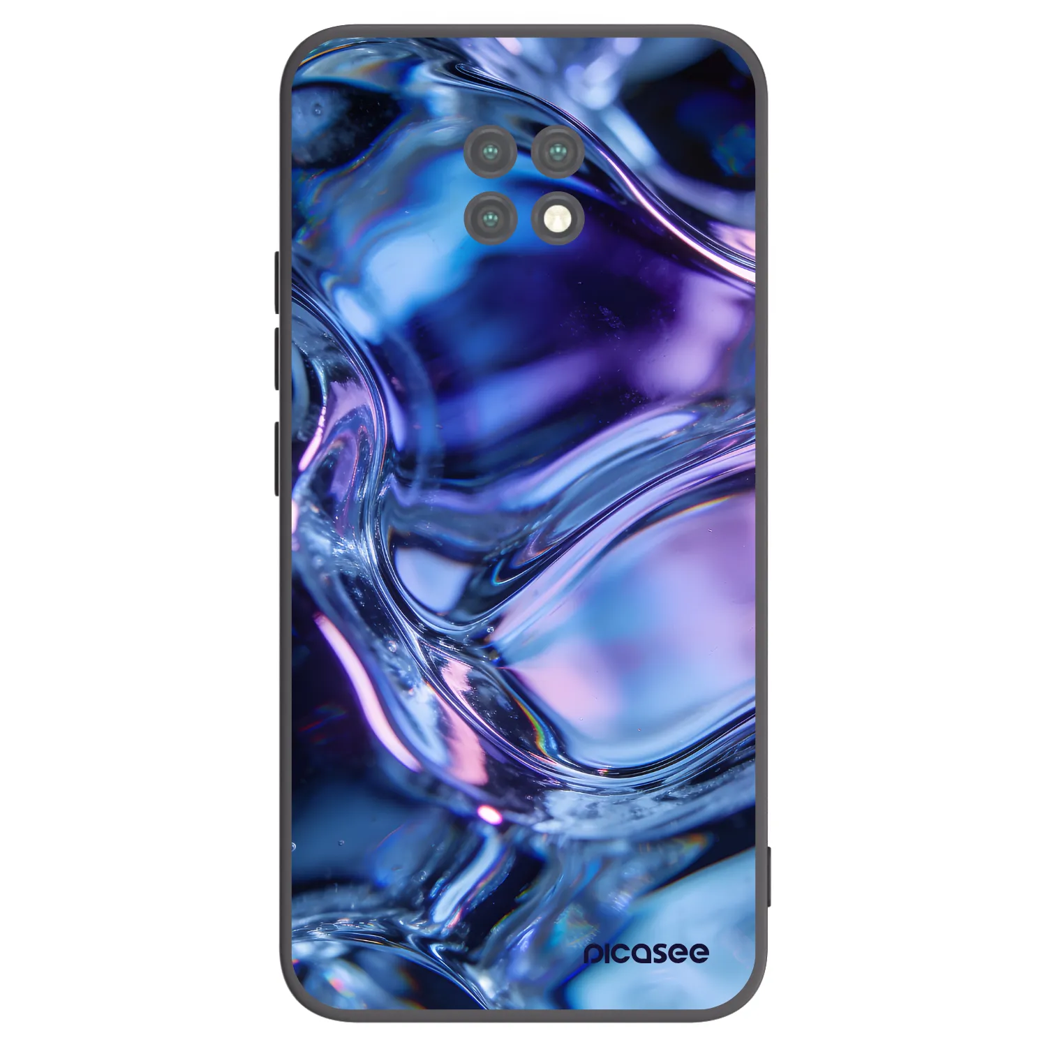Picasee crna silikonska maskica za Xiaomi Redmi Note 9T - Iris liquid
