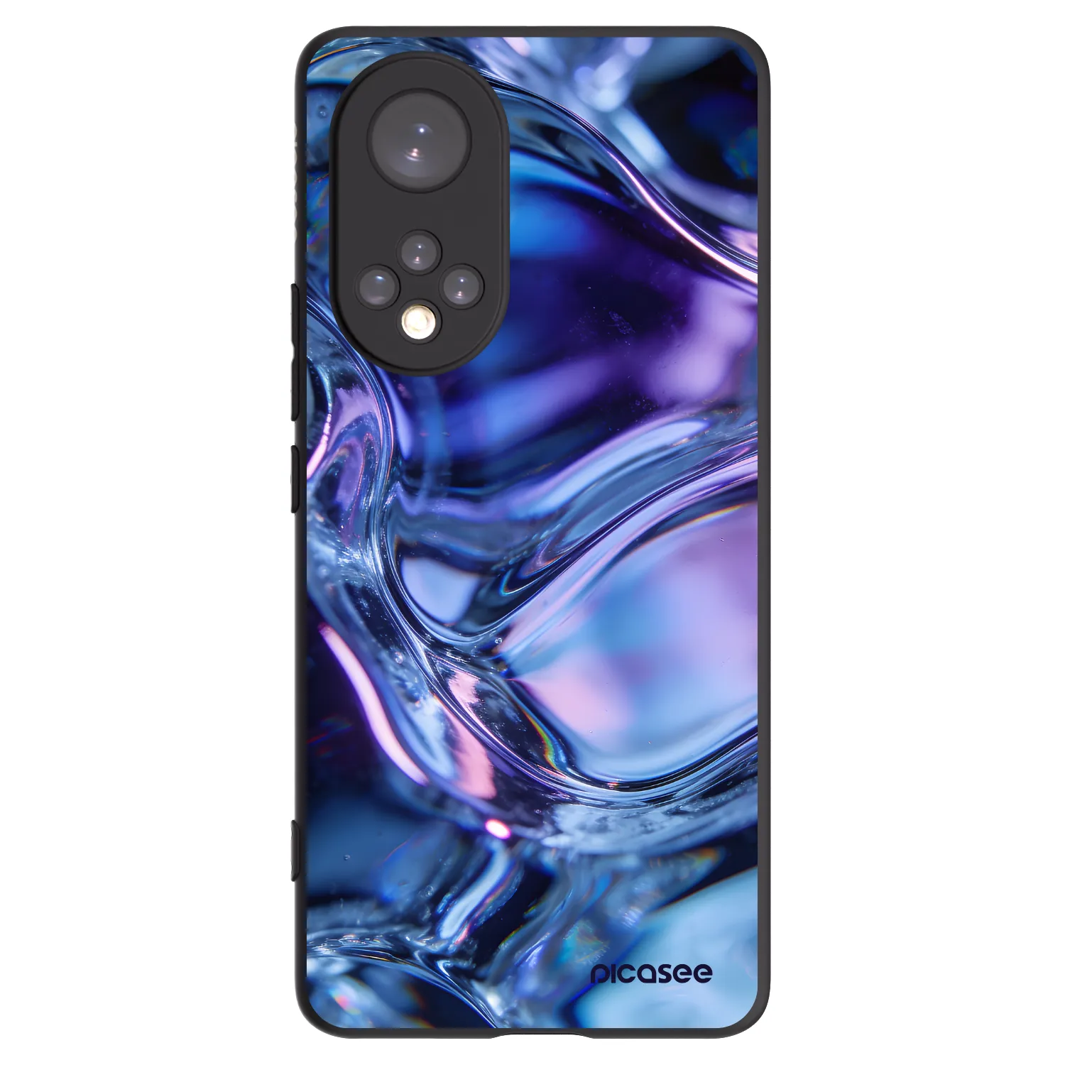 Picasee crna silikonska maskica za Huawei Nova 9 - Iris liquid