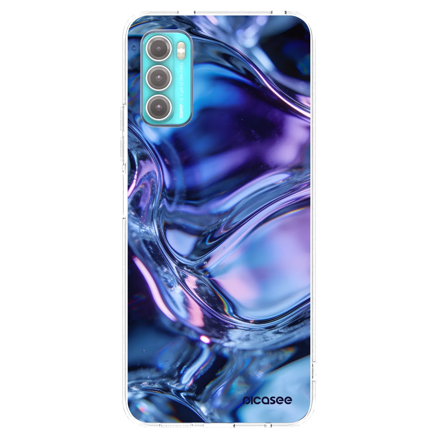 Picasee silikonska prozirna maskica za Motorola Moto G60 - Iris liquid