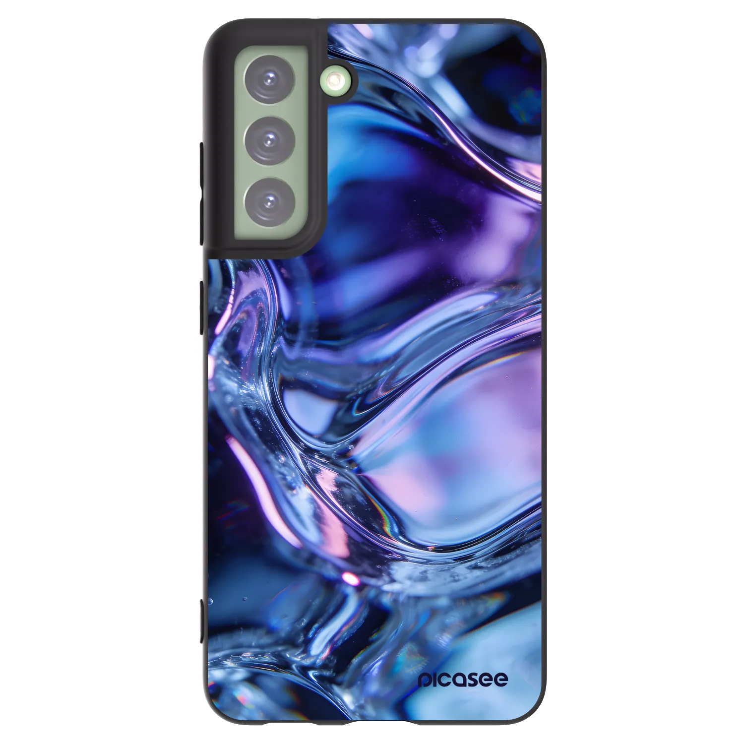 Picasee crna silikonska maskica za Samsung Galaxy S21 FE 5G - Iris liquid