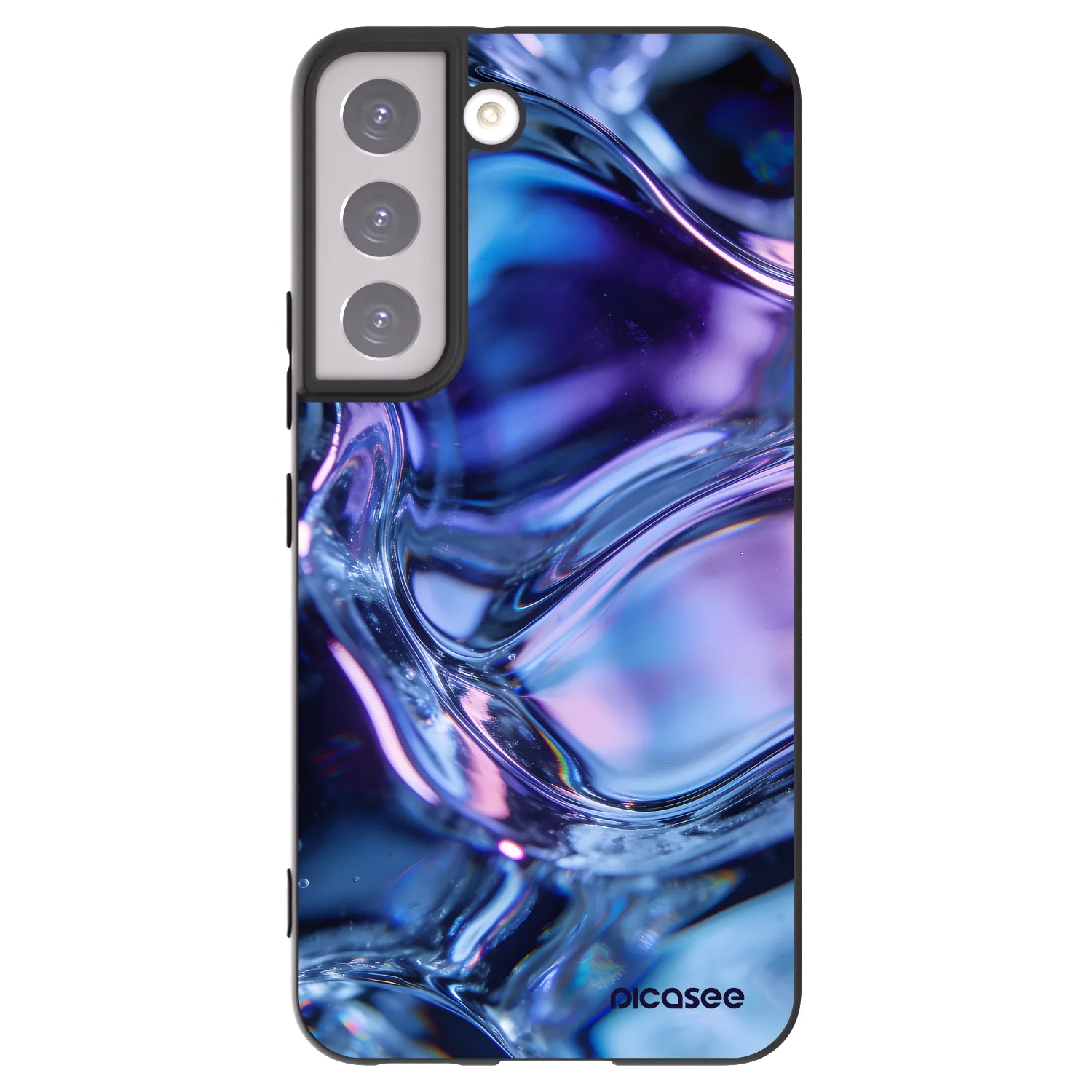 Picasee crna silikonska maskica za Samsung Galaxy S22 5G - Iris liquid