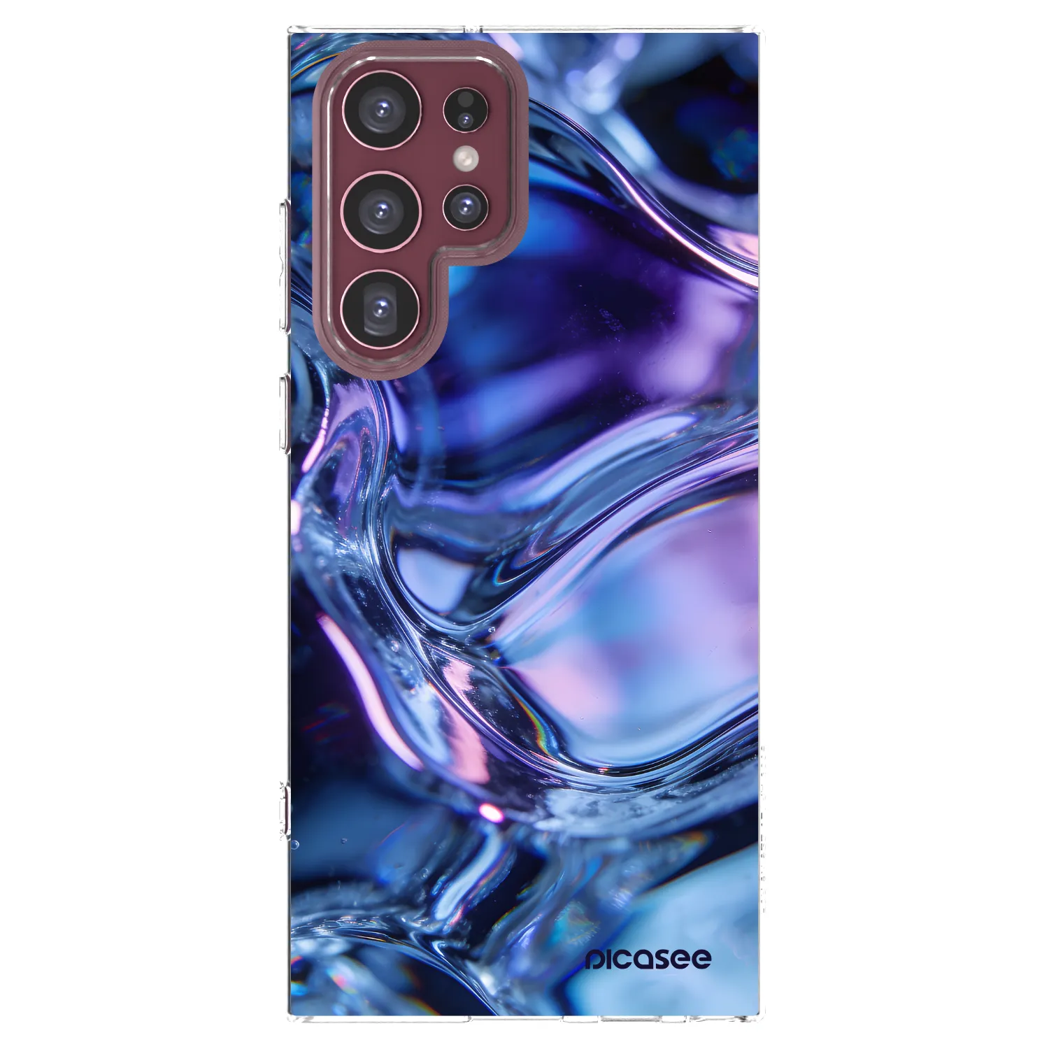 Picasee silikonska prozirna maskica za Samsung Galaxy S22 Ultra 5G - Iris liquid