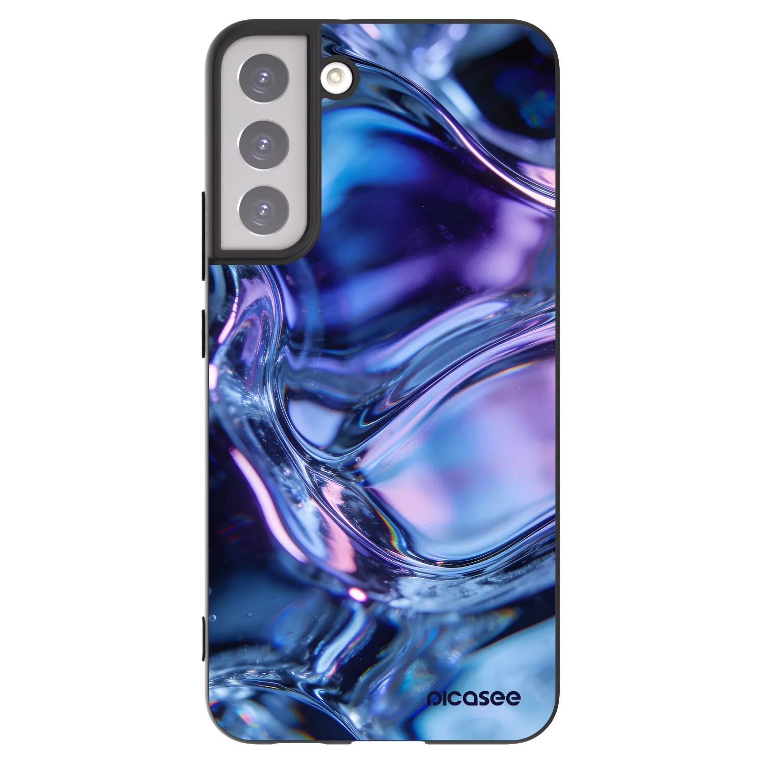 Picasee crna silikonska maskica za Samsung Galaxy S22+ 5G - Iris liquid