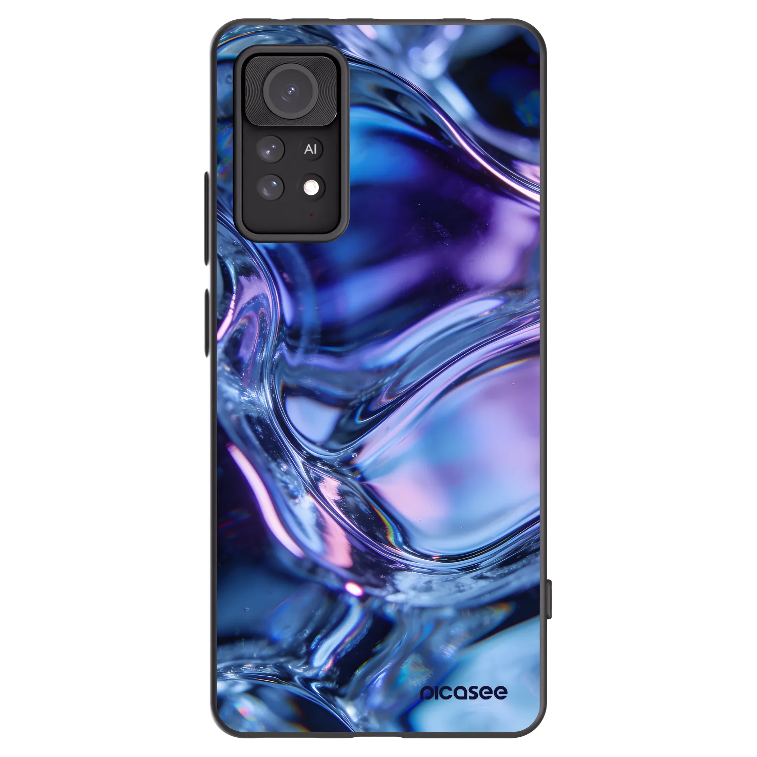 Picasee crna silikonska maskica za Xiaomi Redmi Note 11 Pro - Iris liquid