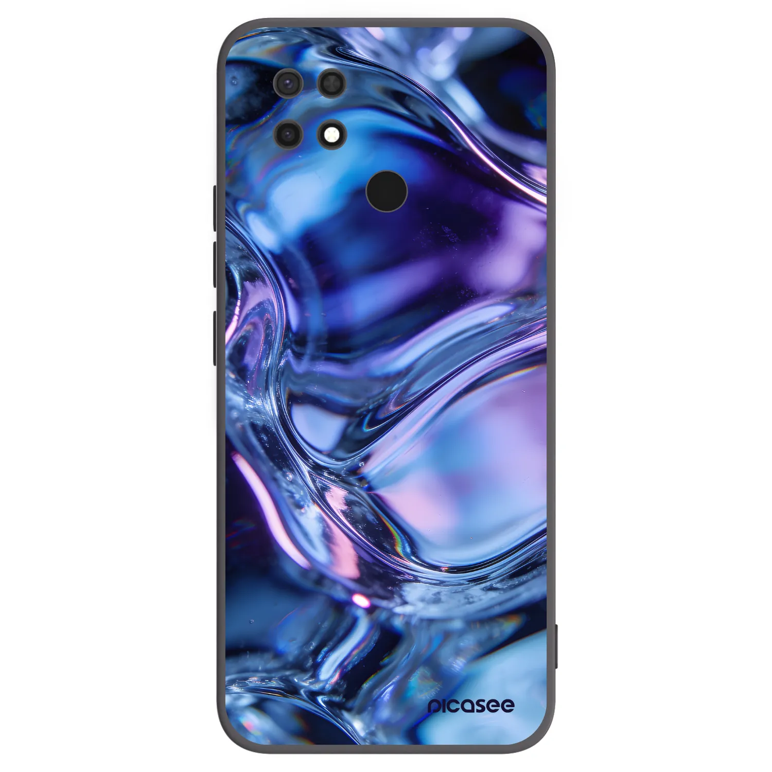 Picasee crna silikonska maskica za Xiaomi Redmi 10C - Iris liquid