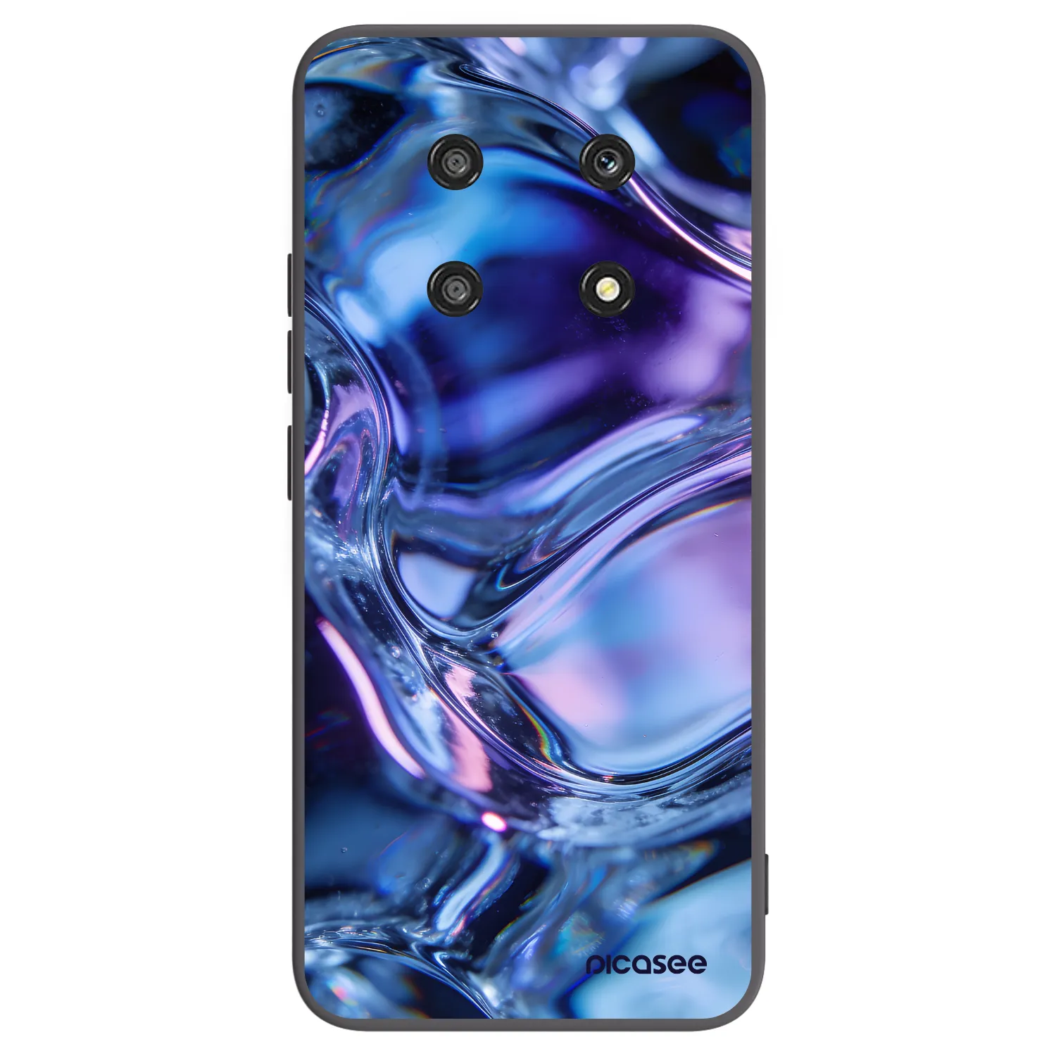 Picasee crna silikonska maskica za Honor Magic4 Lite 5G - Iris liquid