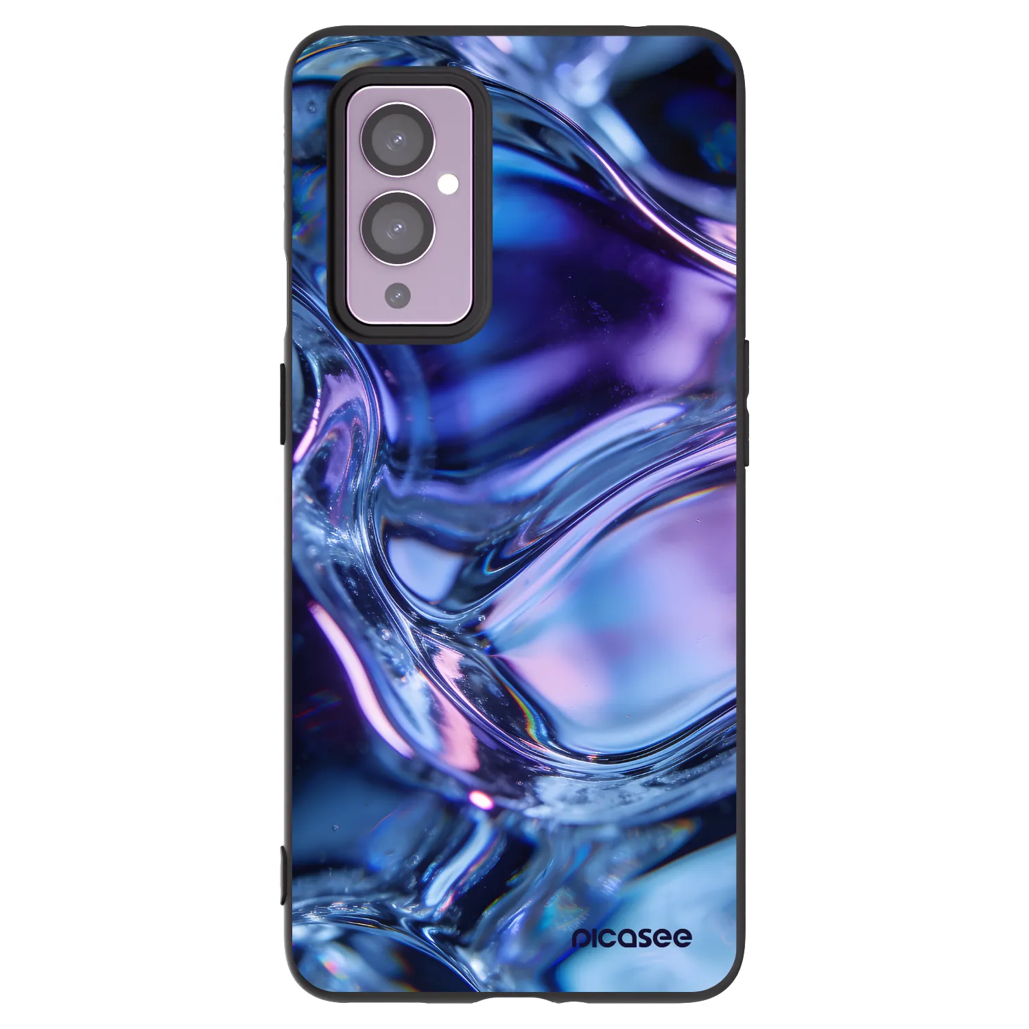 Picasee crna silikonska maskica za OnePlus 9 - Iris liquid