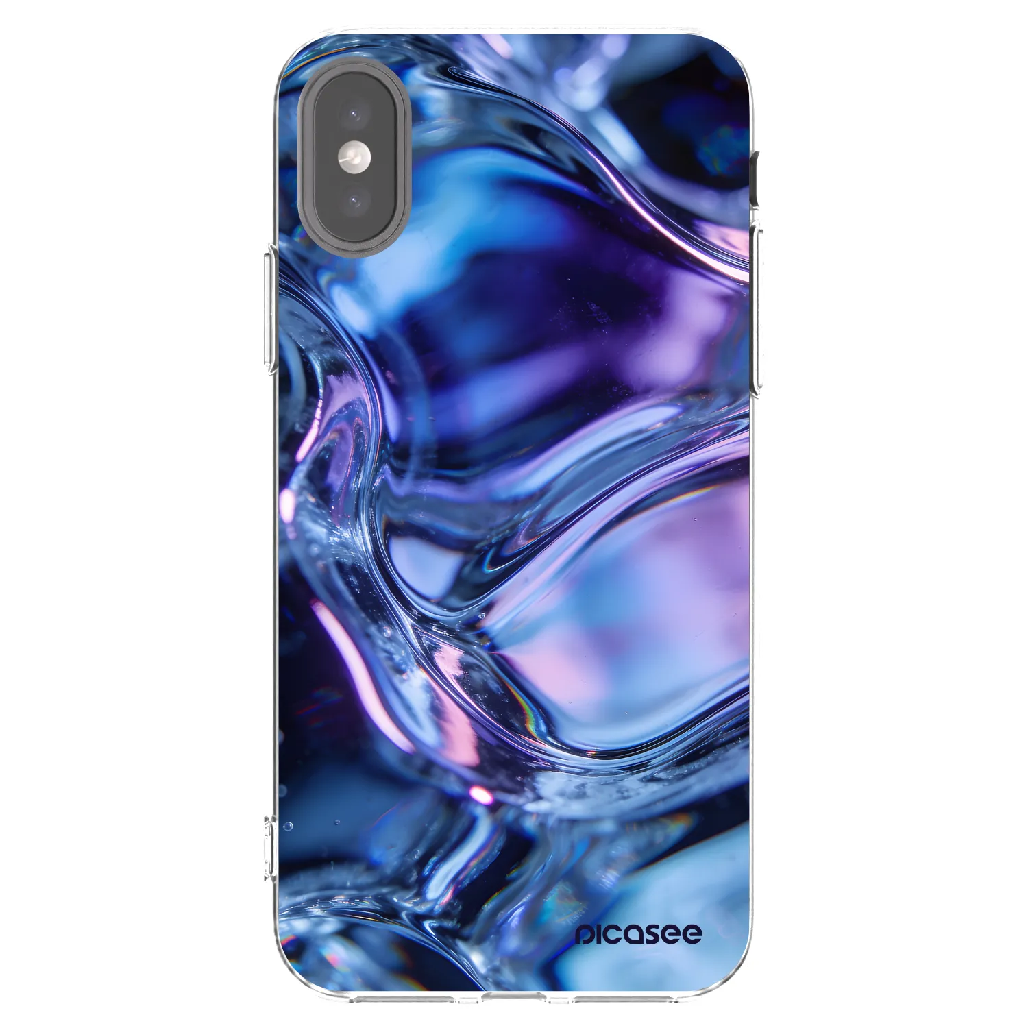 Picasee silikonska prozirna maskica za Apple iPhone X/XS - Iris liquid
