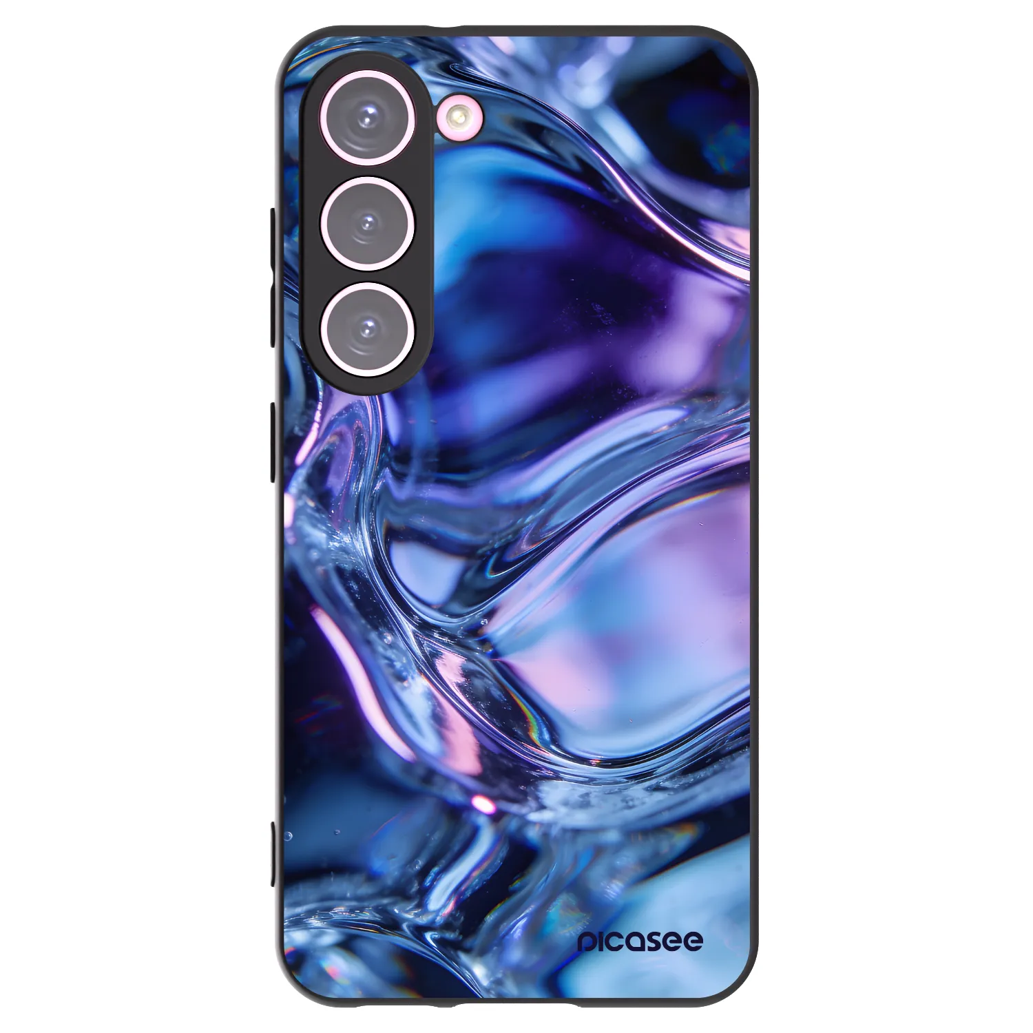 Picasee crna silikonska maskica za Samsung Galaxy S23 5G - Iris liquid
