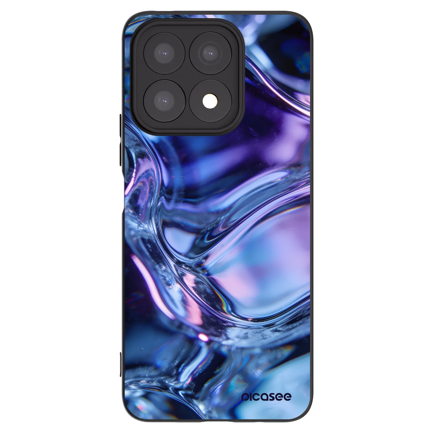 Picasee crna silikonska maskica za Honor X8a - Iris liquid